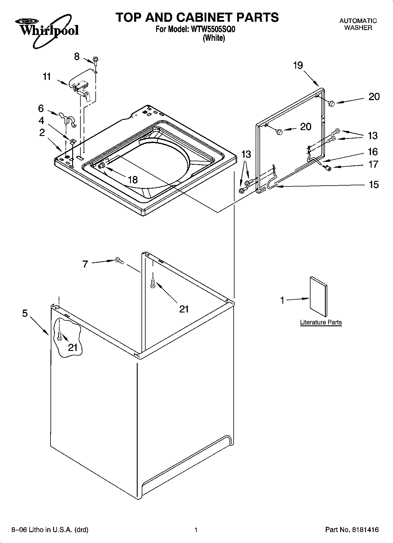 01 - TOP AND CABINET PARTS