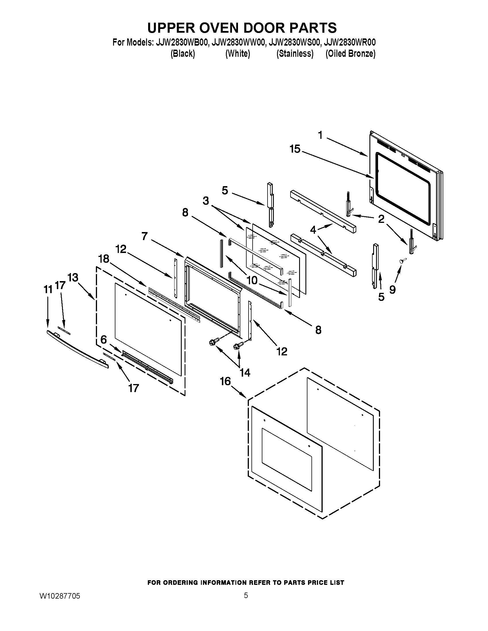 03 - UPPER OVEN DOOR PARTS
