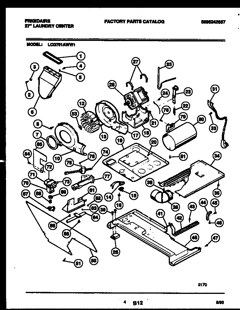 03 - MOTOR, BLOWER AND CABINET PARTS