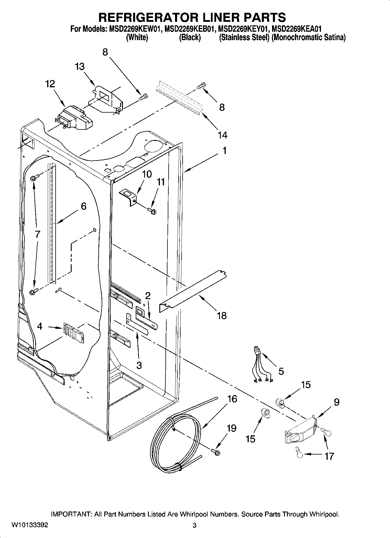 02 - REFRIGERATOR LINER PARTS