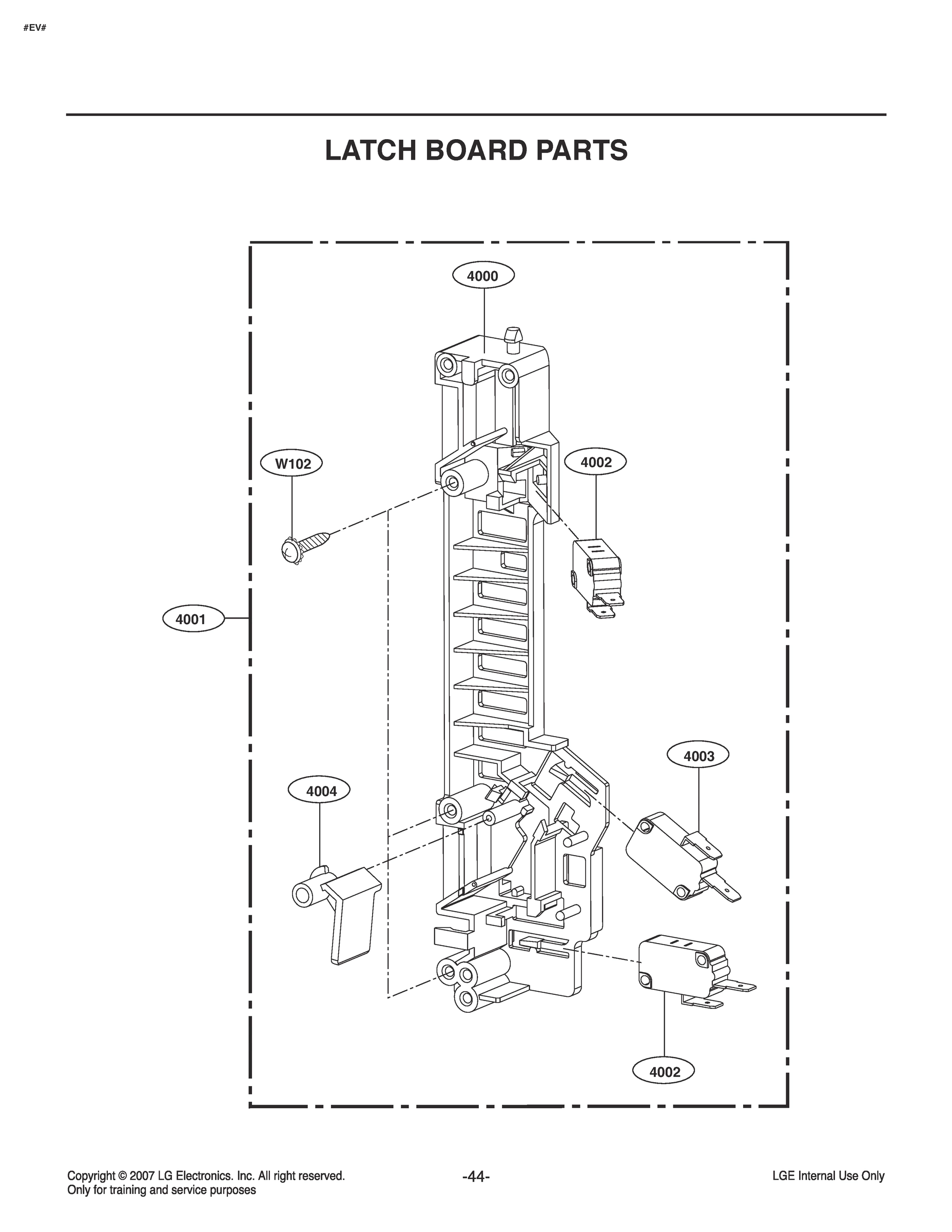 LATCH BOARD PARTS