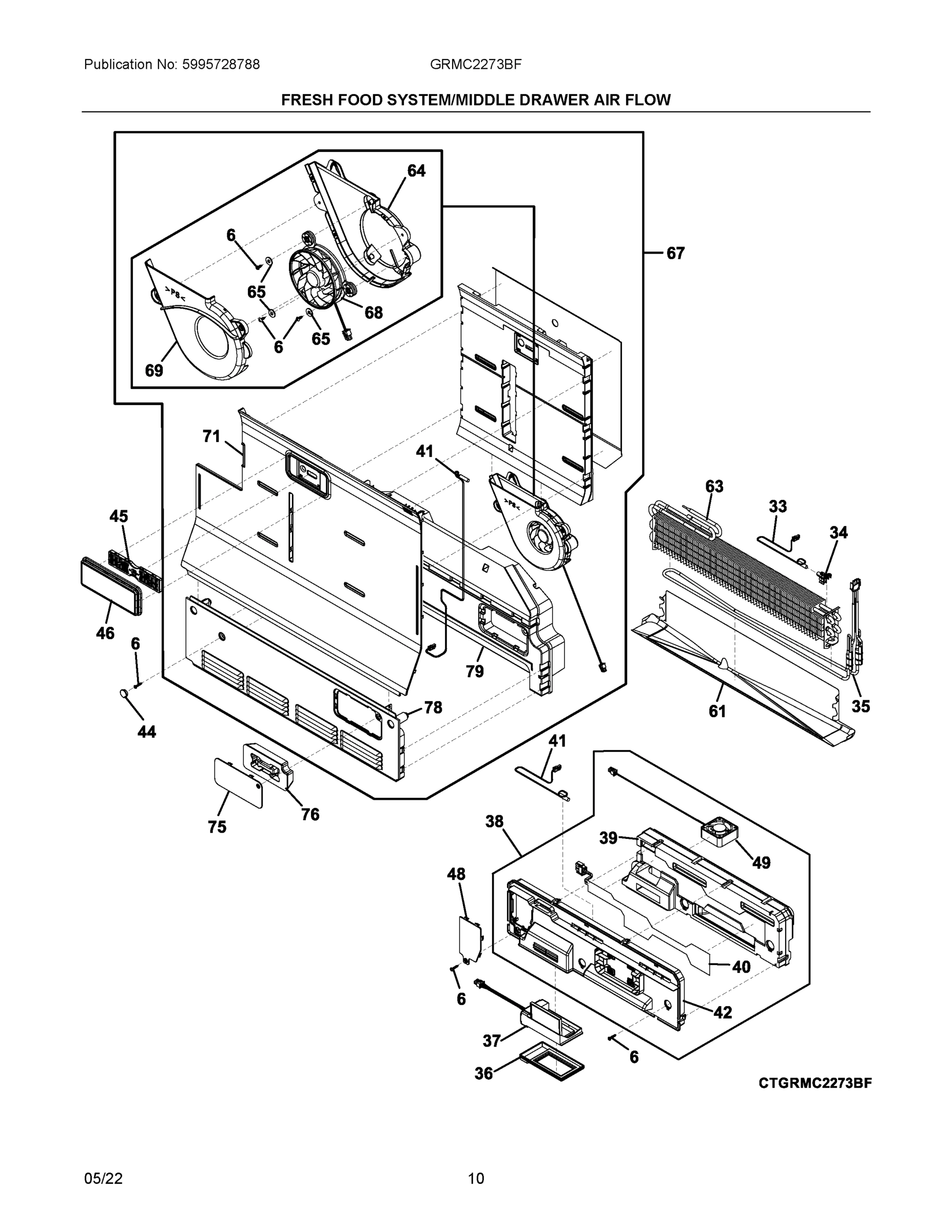06 - FRESH FOOD SYSTEM/MIDDLE DRAWER AIR FLOW