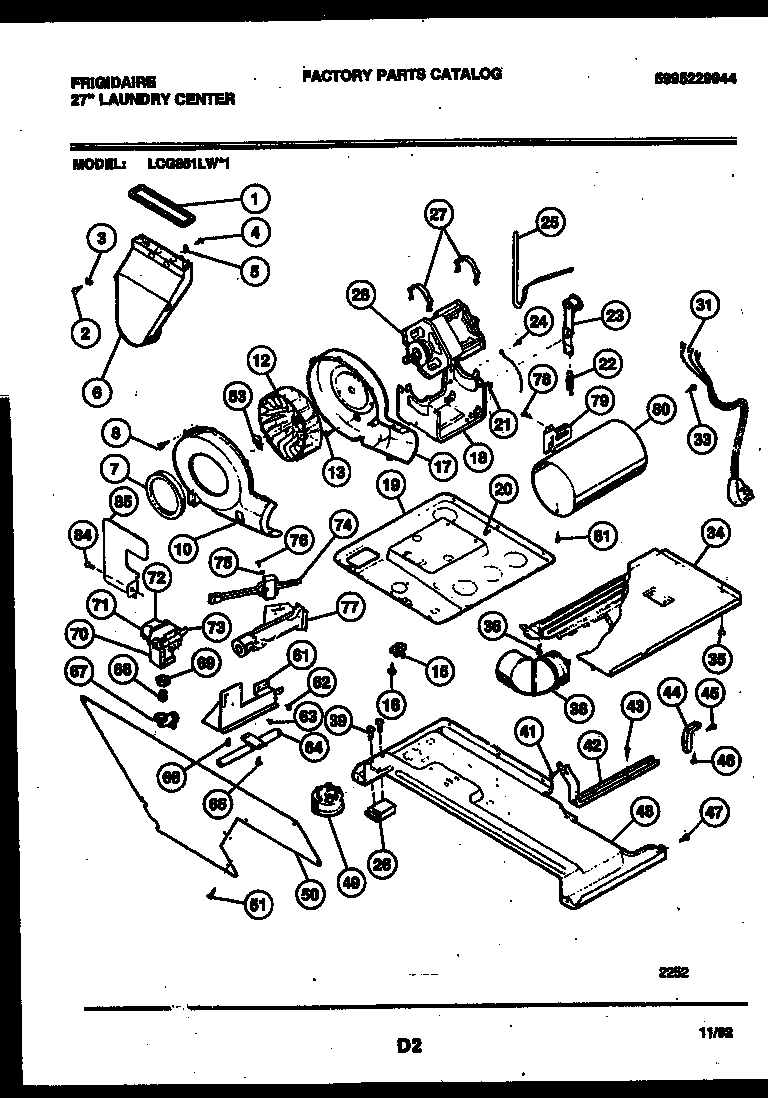 03 - MOTOR, BLOWER AND CABINET PARTS