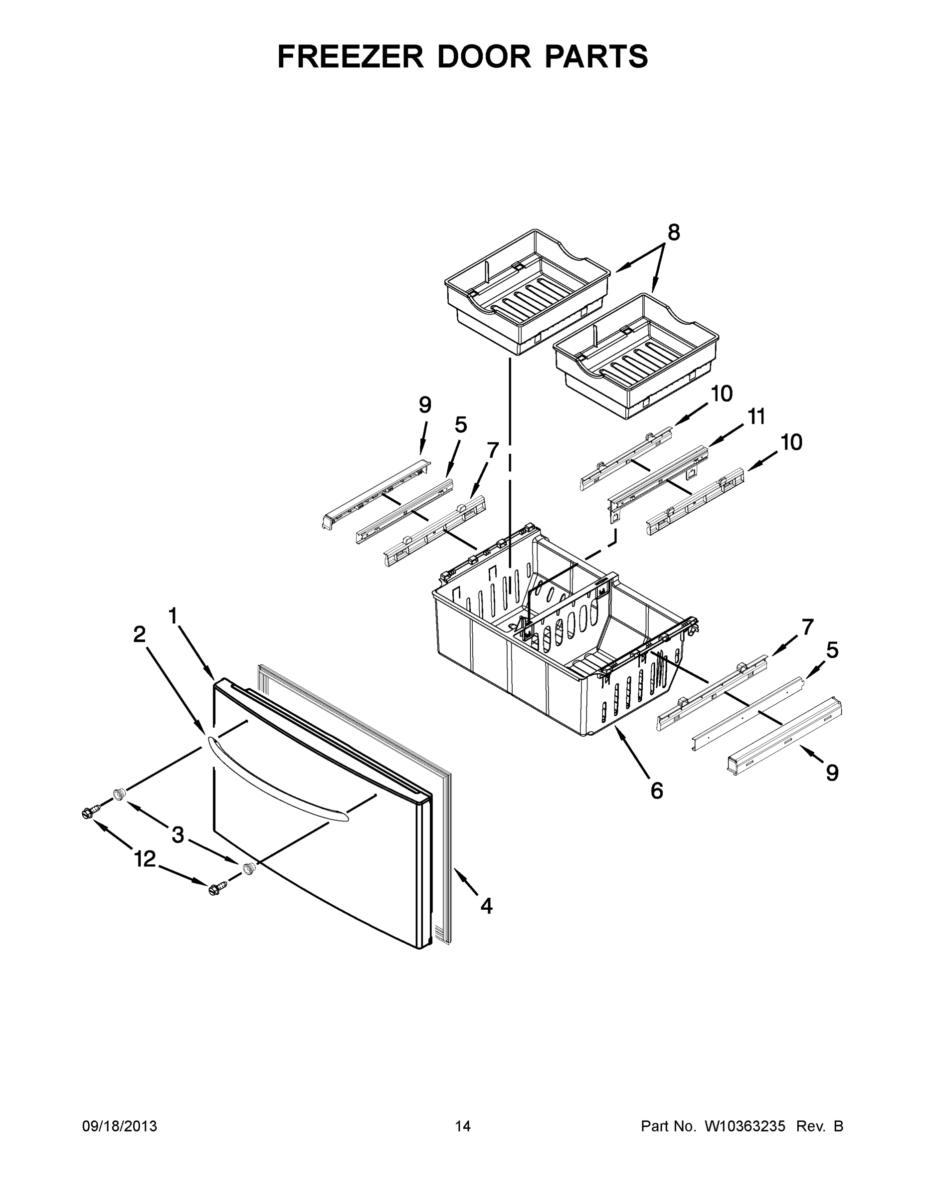 08 - FREEZER DOOR PARTS