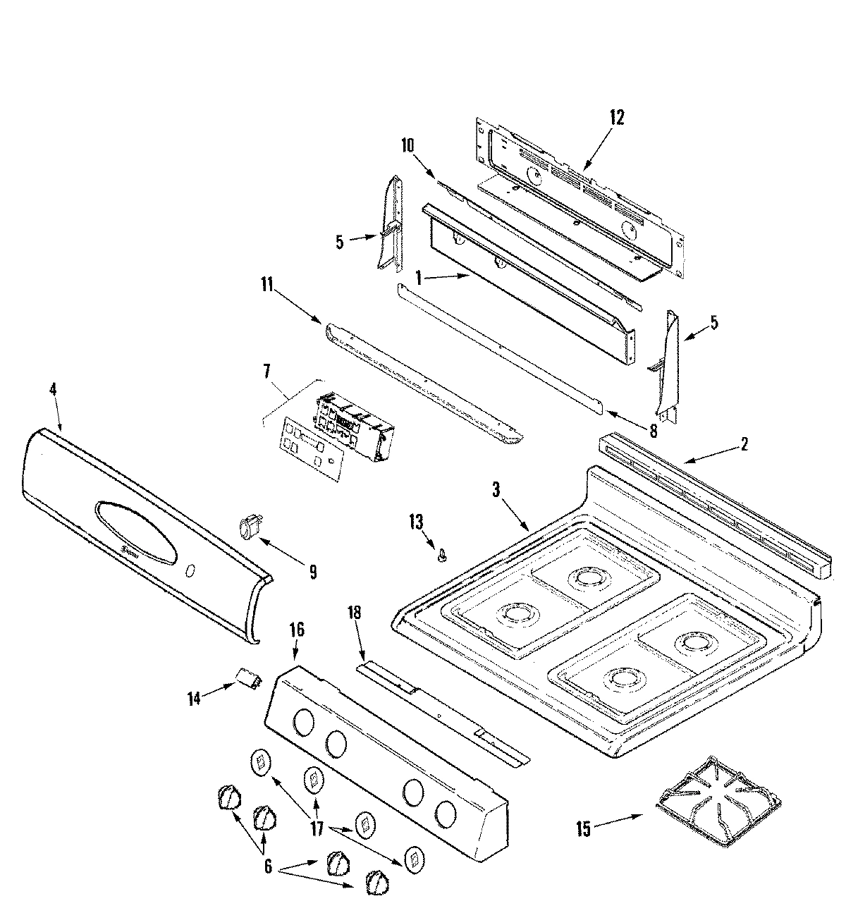 02 - CONTROL PANEL/TOP ASSEMBLY