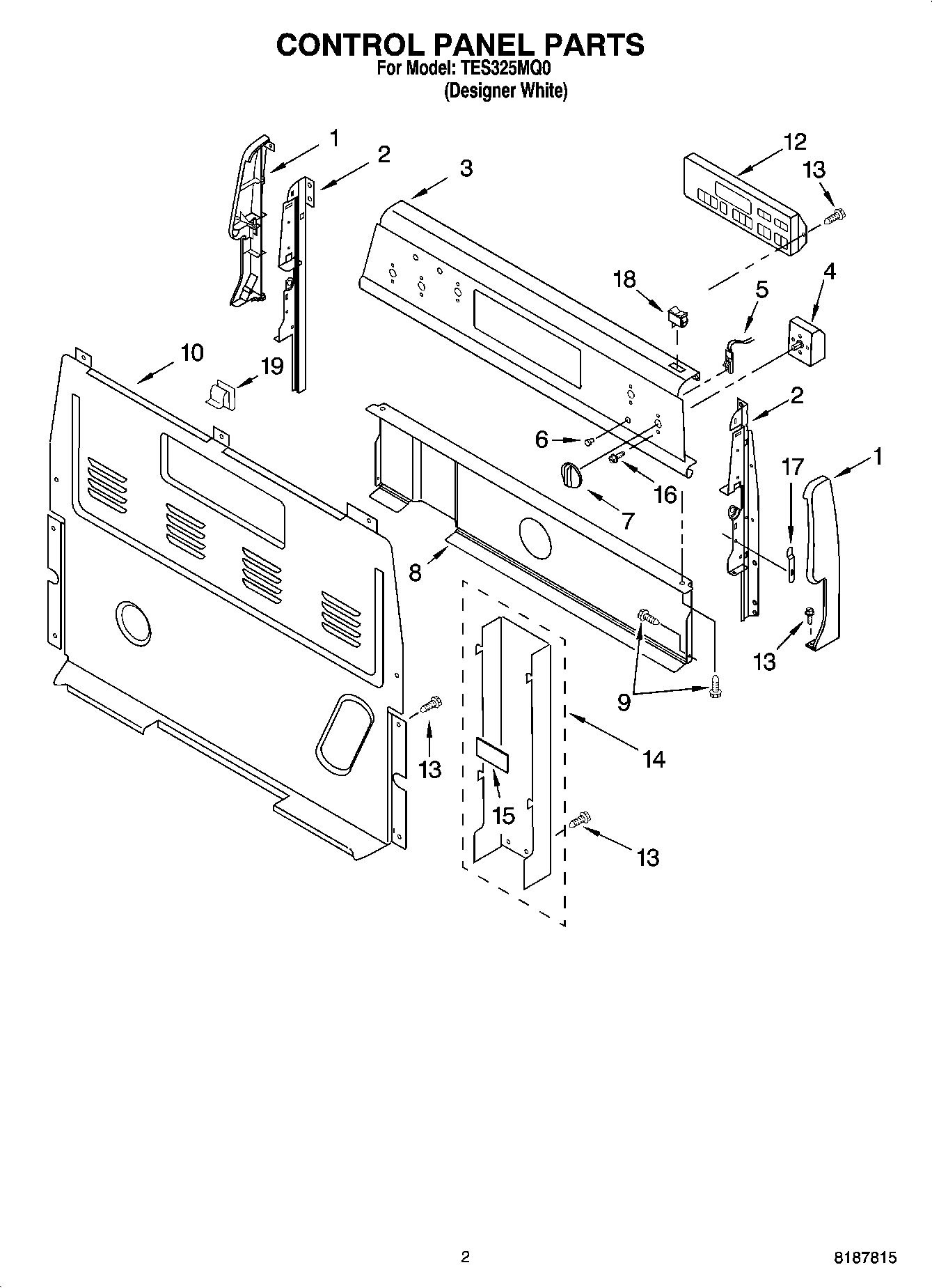 02 - CONTROL PANEL PARTS