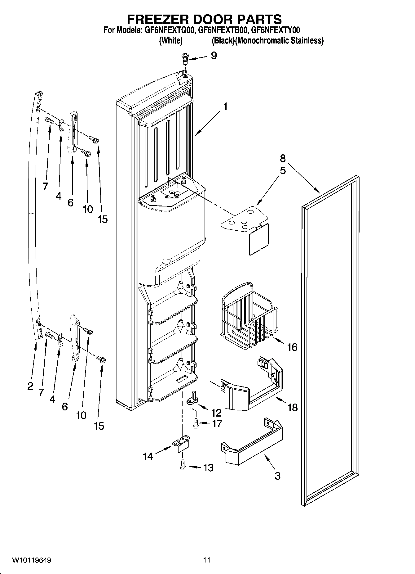 07 - FREEZER DOOR PARTS