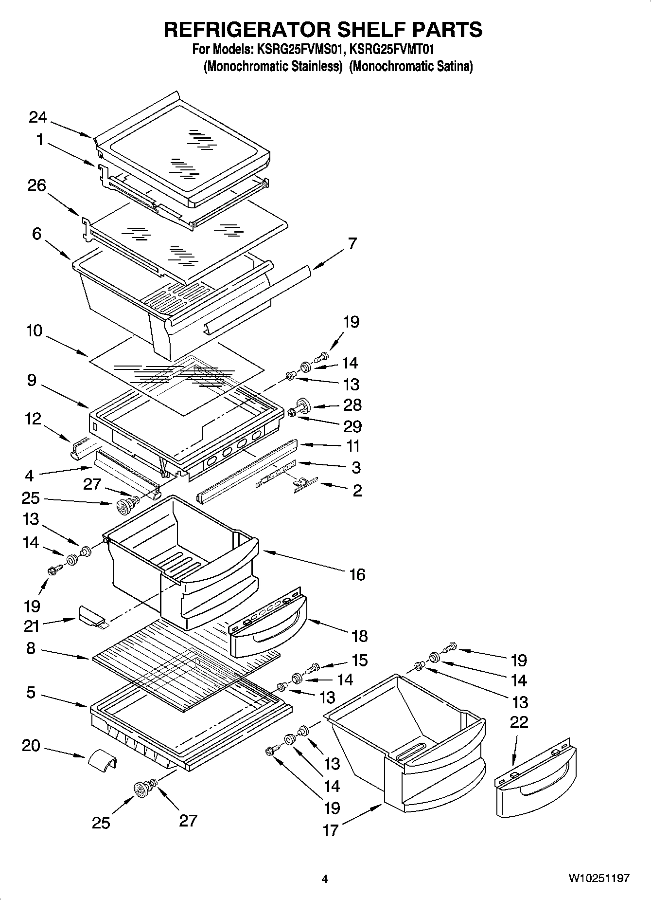 03 - REFRIGERATOR SHELF PARTS