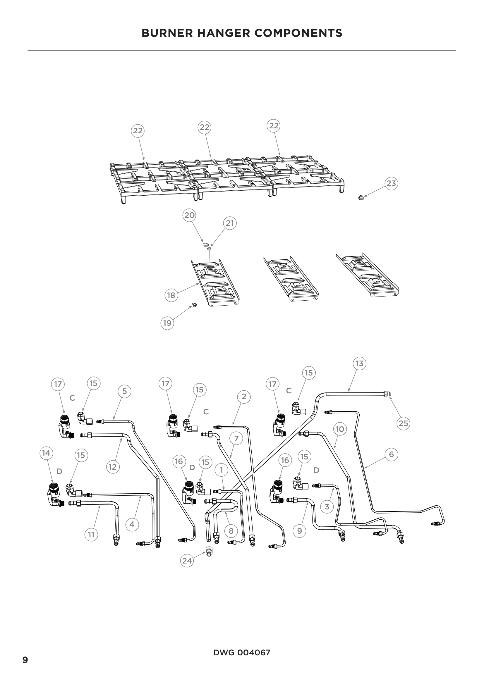 BURNER HANGER COMPONENTS