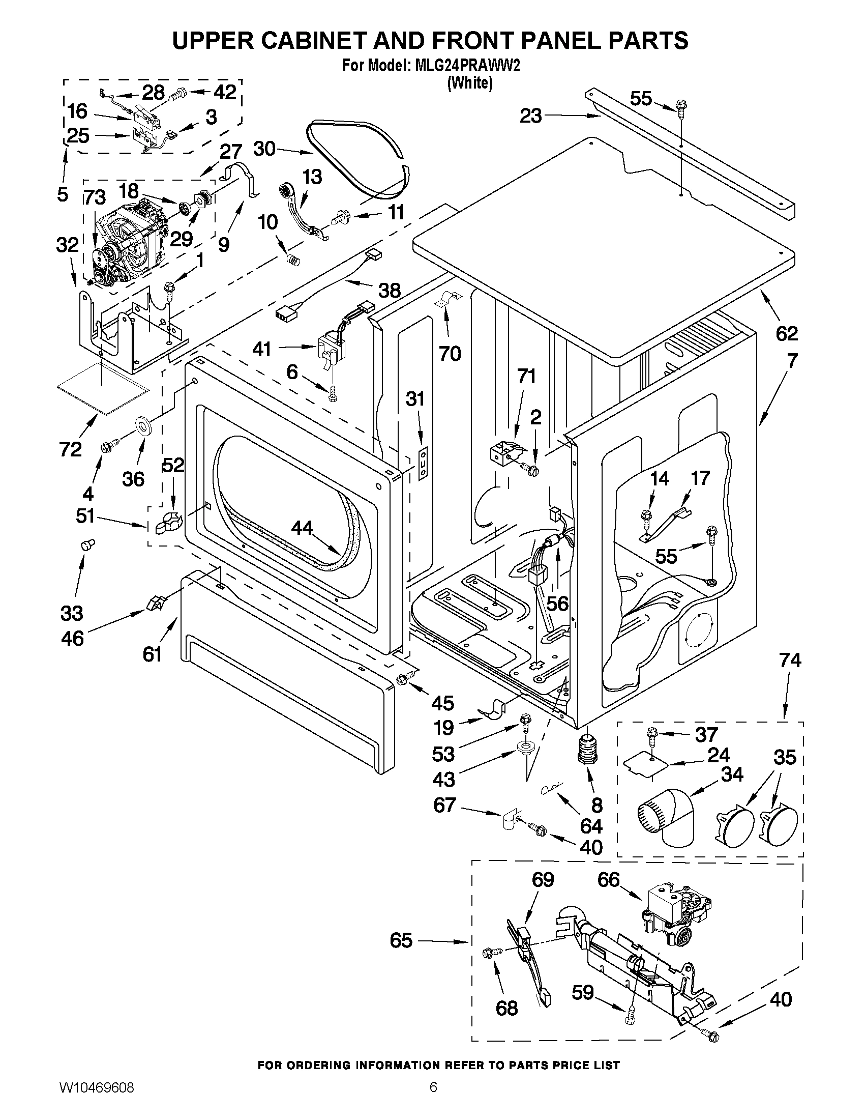 03 - UPPER CABINET AND FRONT PANEL PARTS