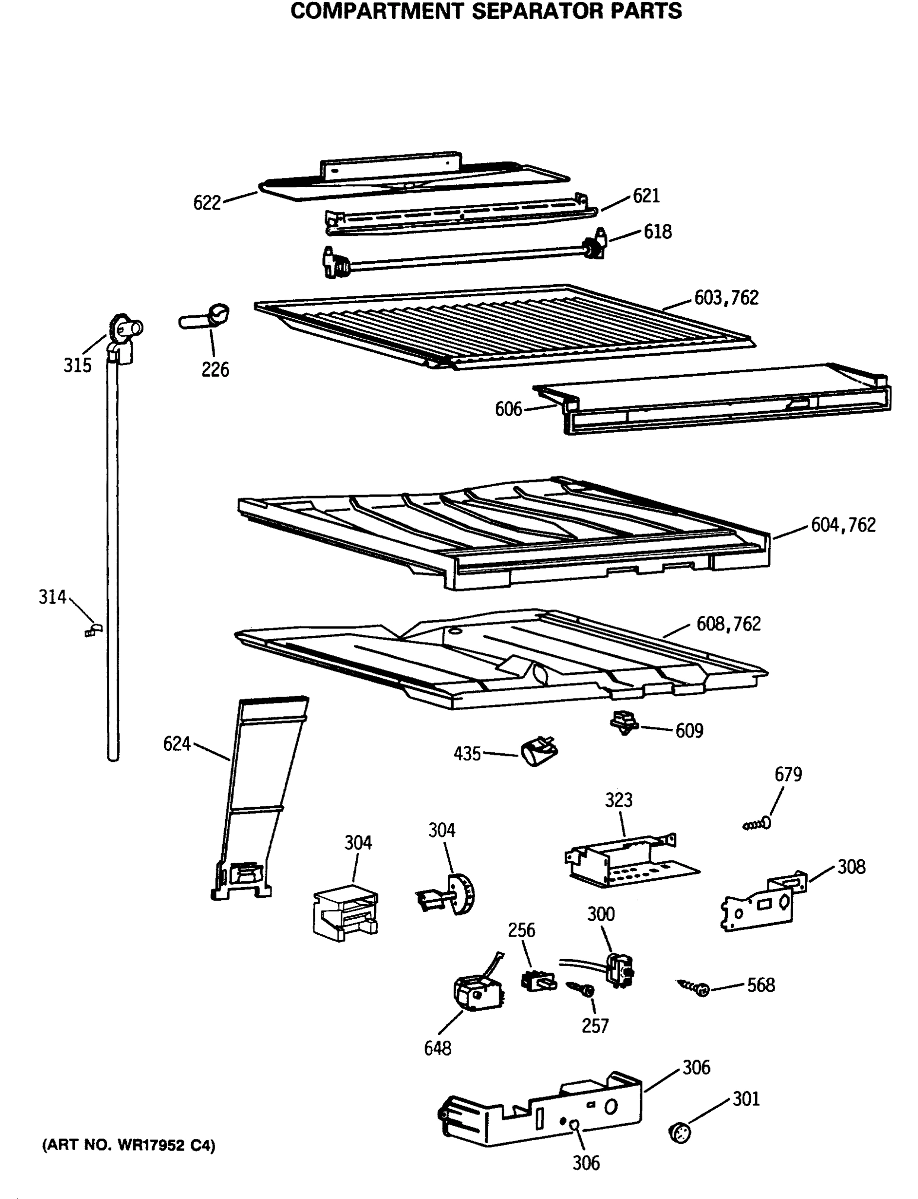 COMPARTMENT SEPARATOR PARTS