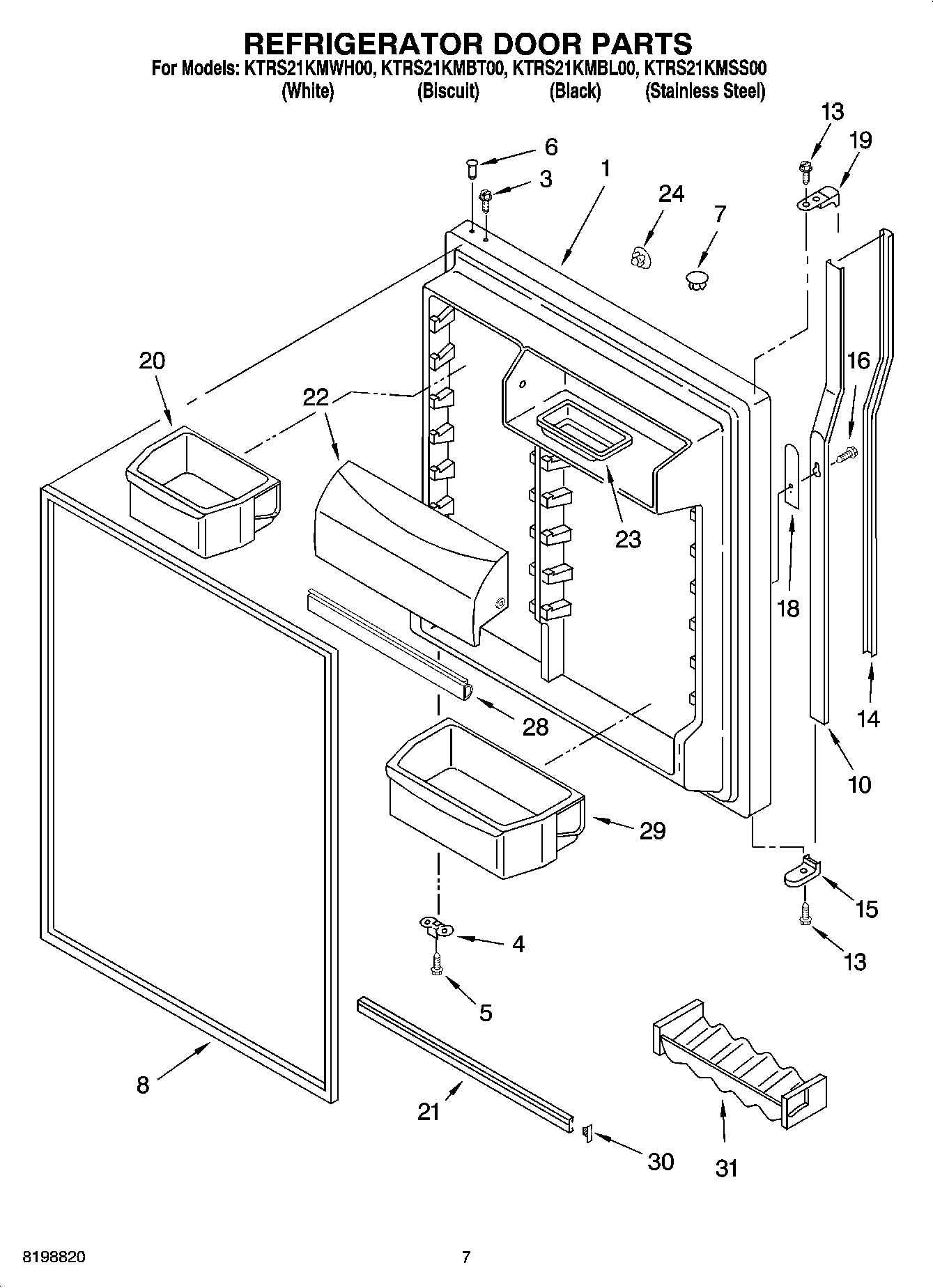 04 - REFRIGERATOR DOOR PARTS