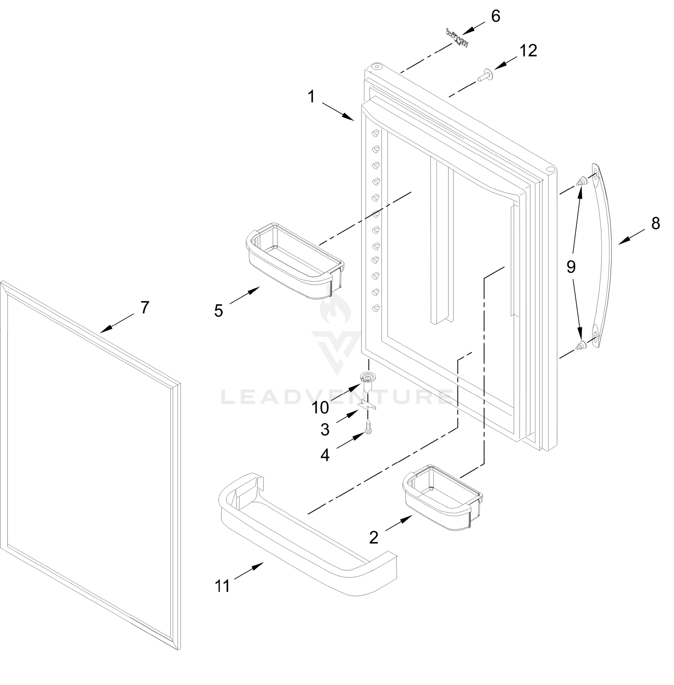 REFRIGERATOR DOOR PARTS