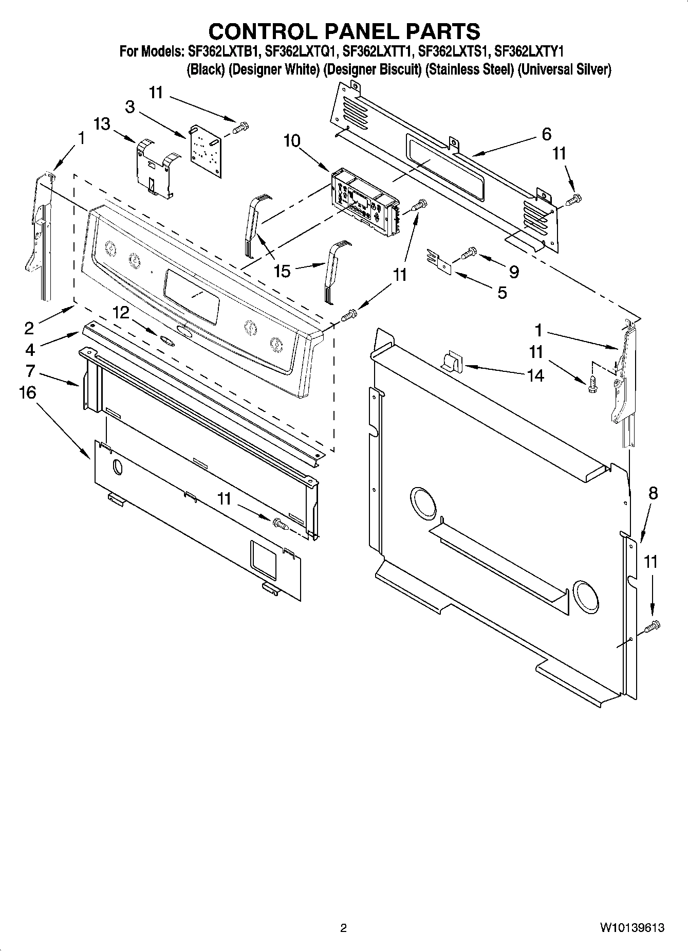 02 - CONTROL PANEL PARTS