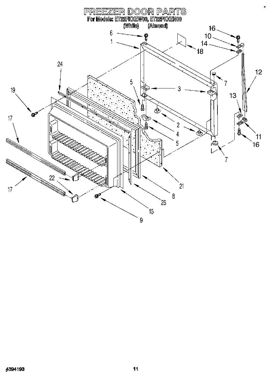 07 - FREEZER DOOR, LIT/OPTIONAL