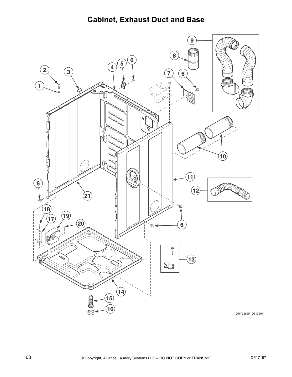 Cabinet, Exhaust Duct and Base