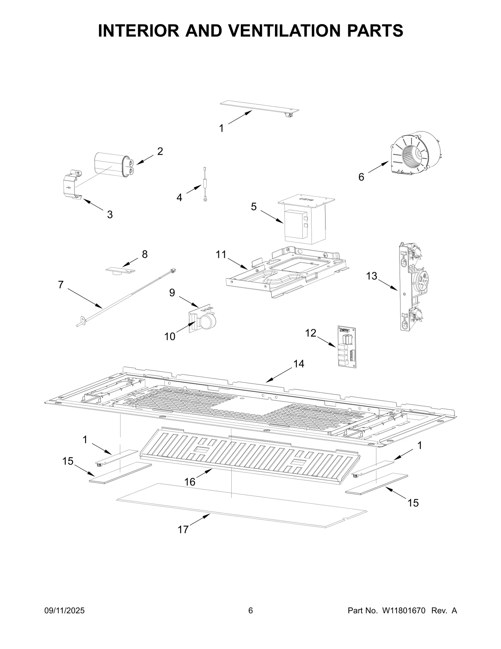 INTERIOR AND VENTILATION PARTS
