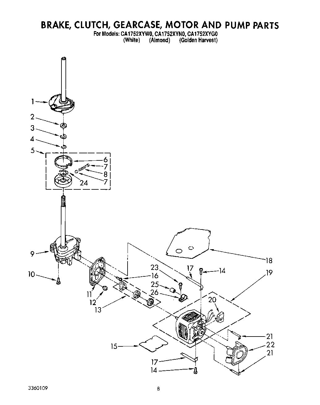 05 - BRAKE, CLUTCH, GEARCASE, MOTOR & PUMP
