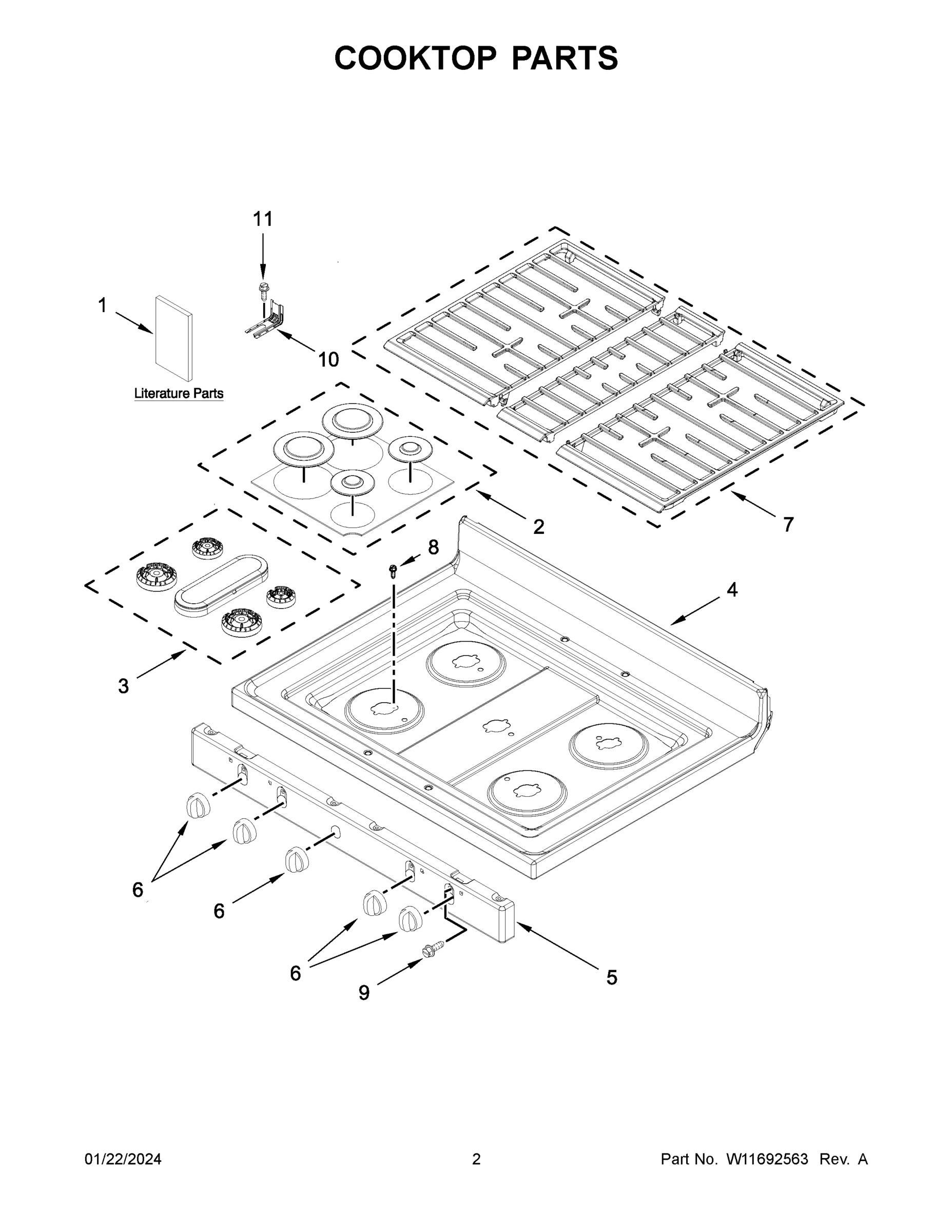 02 - COOKTOP PARTS