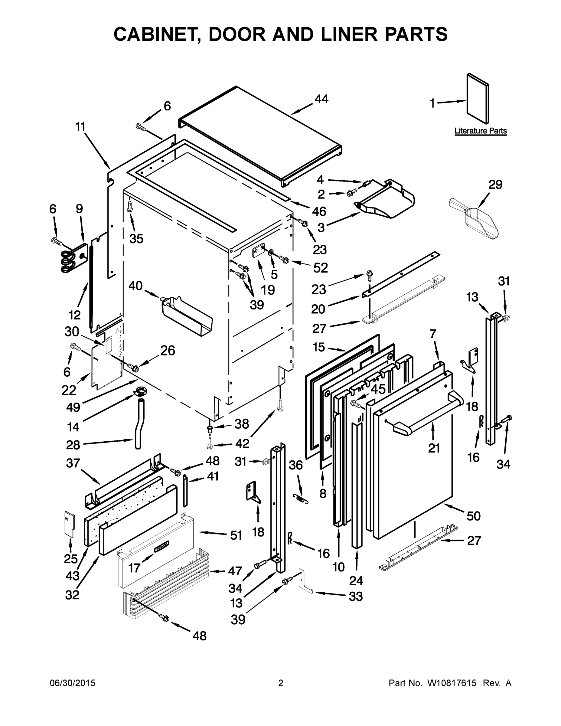 02 - CABINET, DOOR AND LINER PARTS