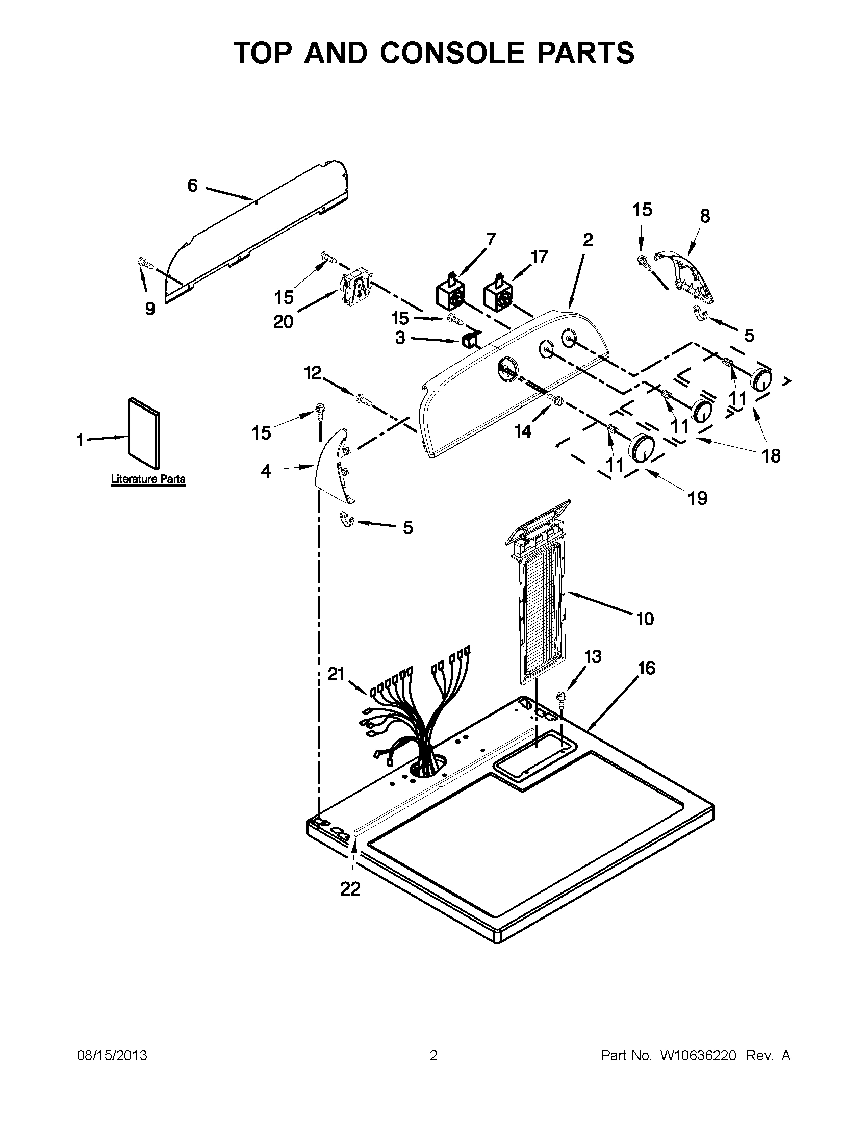 02 - TOP AND CONSOLE PARTS