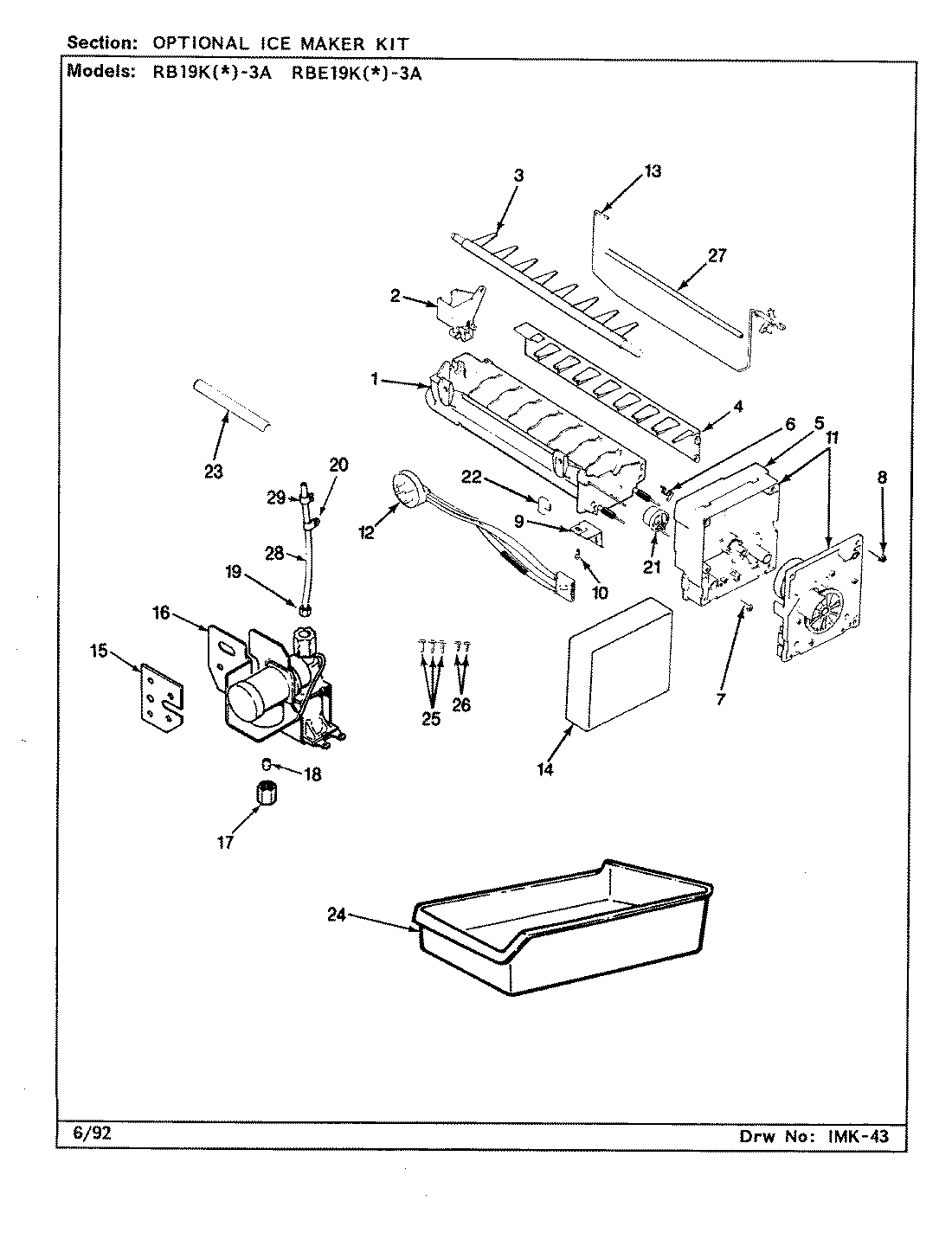 02 - OPTIONAL ICE MAKER KIT