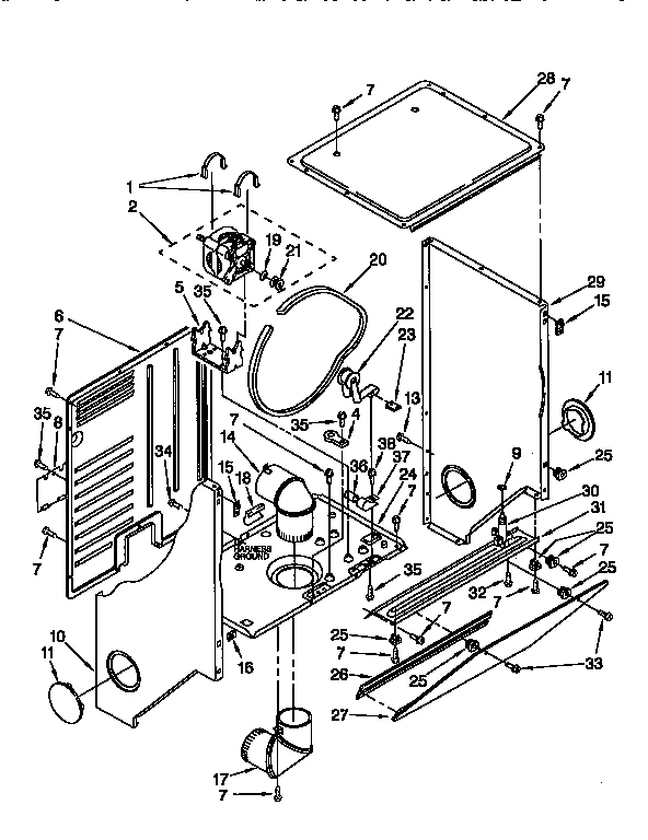 DRYER CABINET AND MOTOR