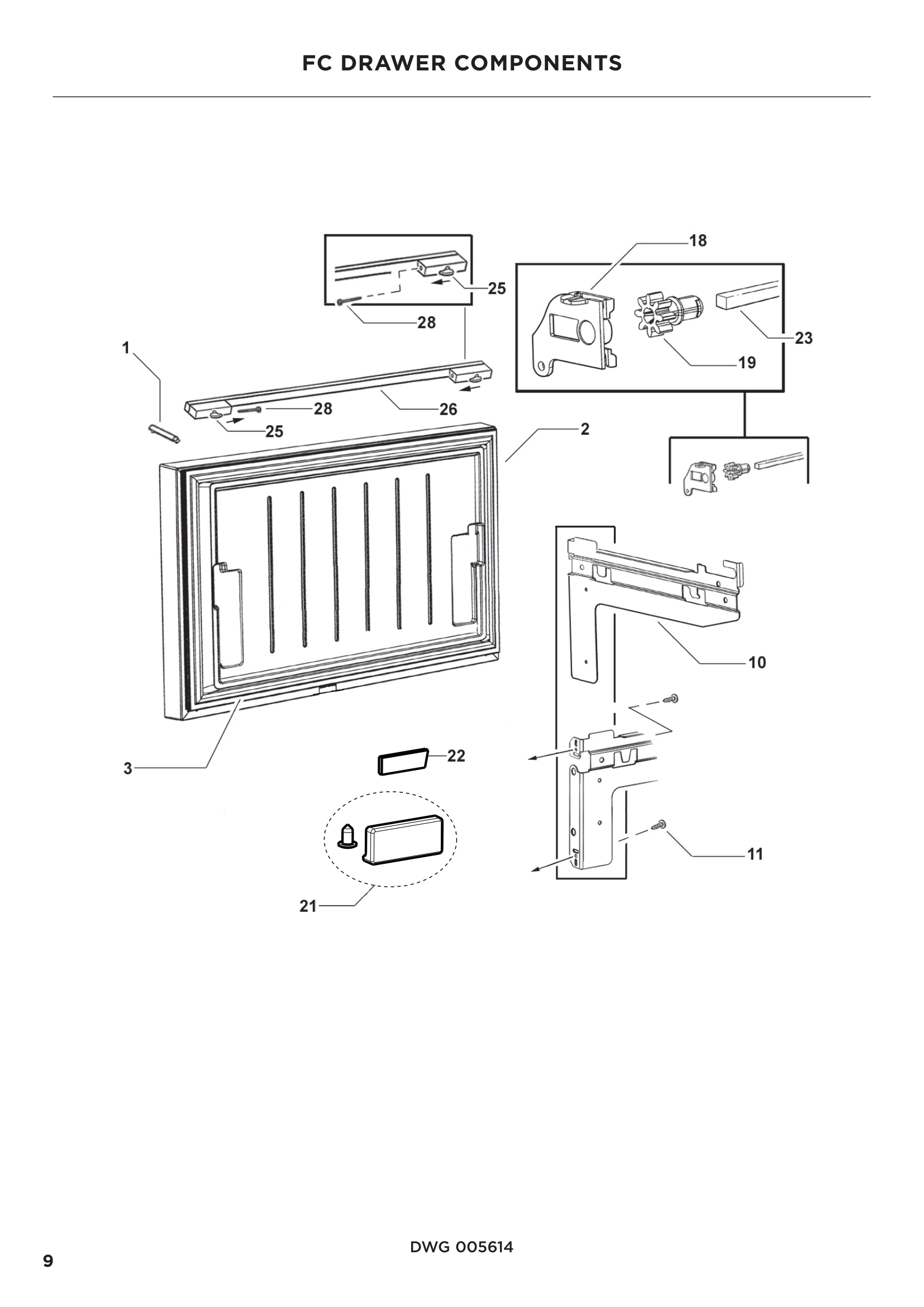 FC DRAWER COMPONENTS