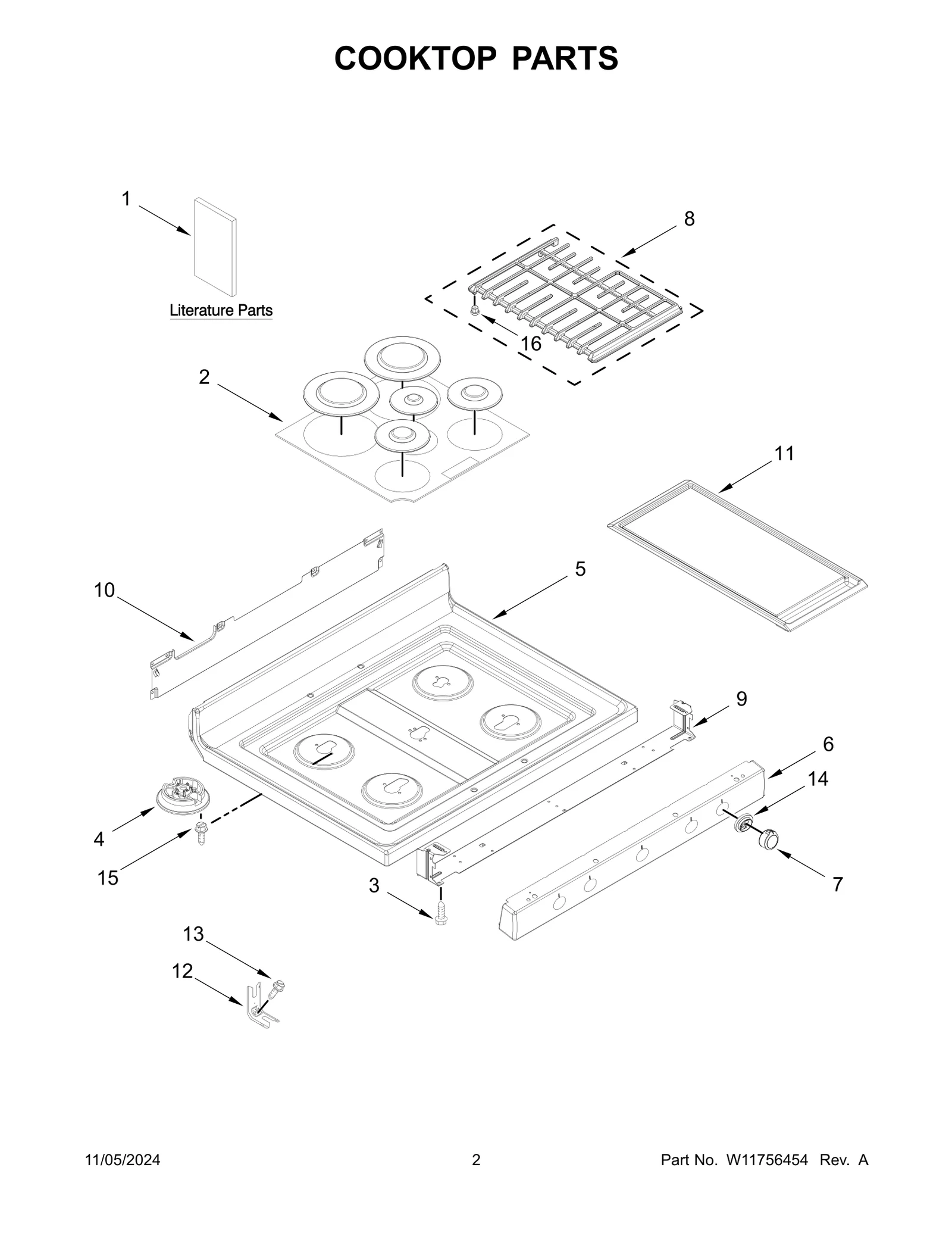 COOKTOP PARTS