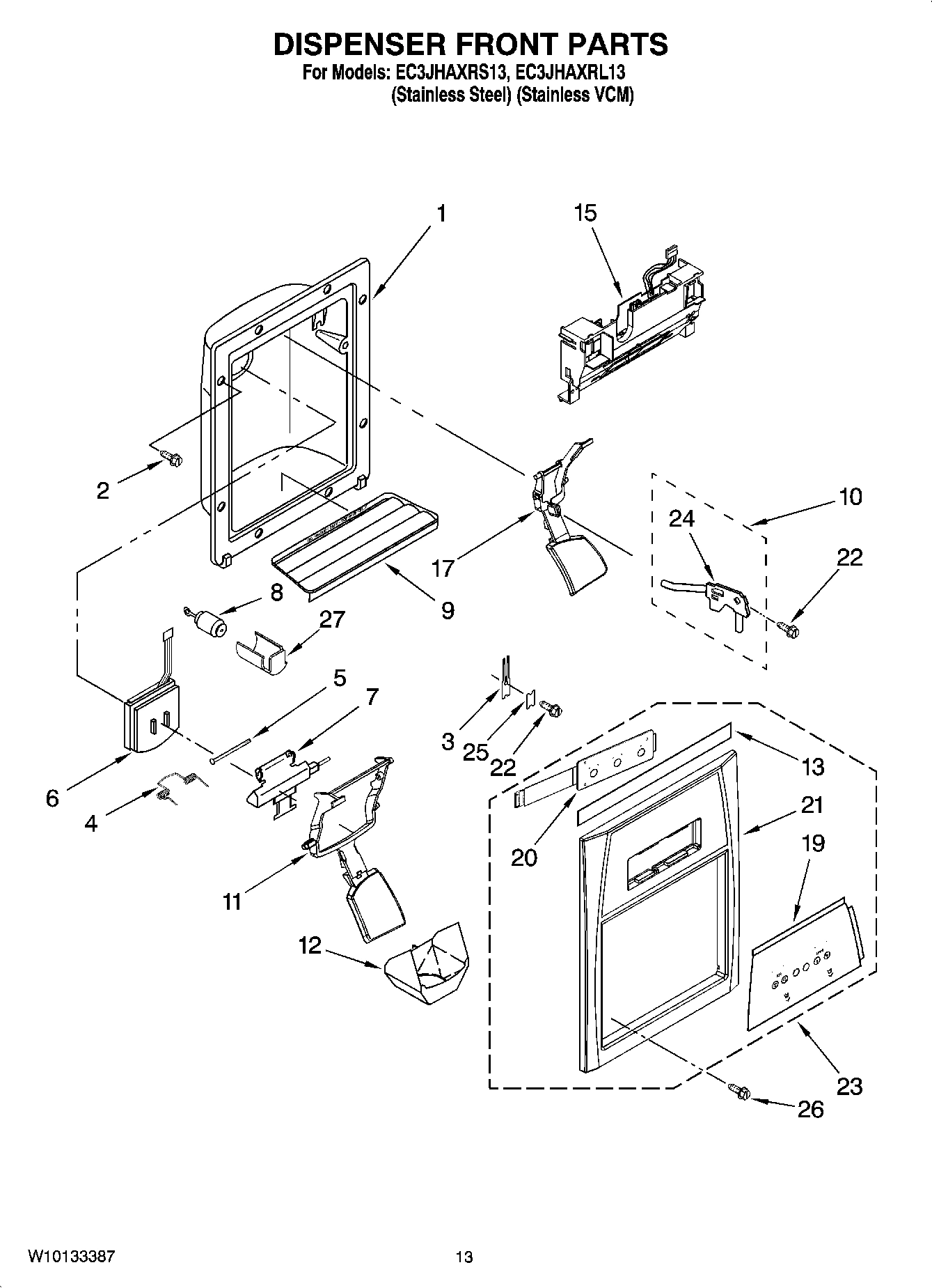 08 - DISPENSER FRONT PARTS