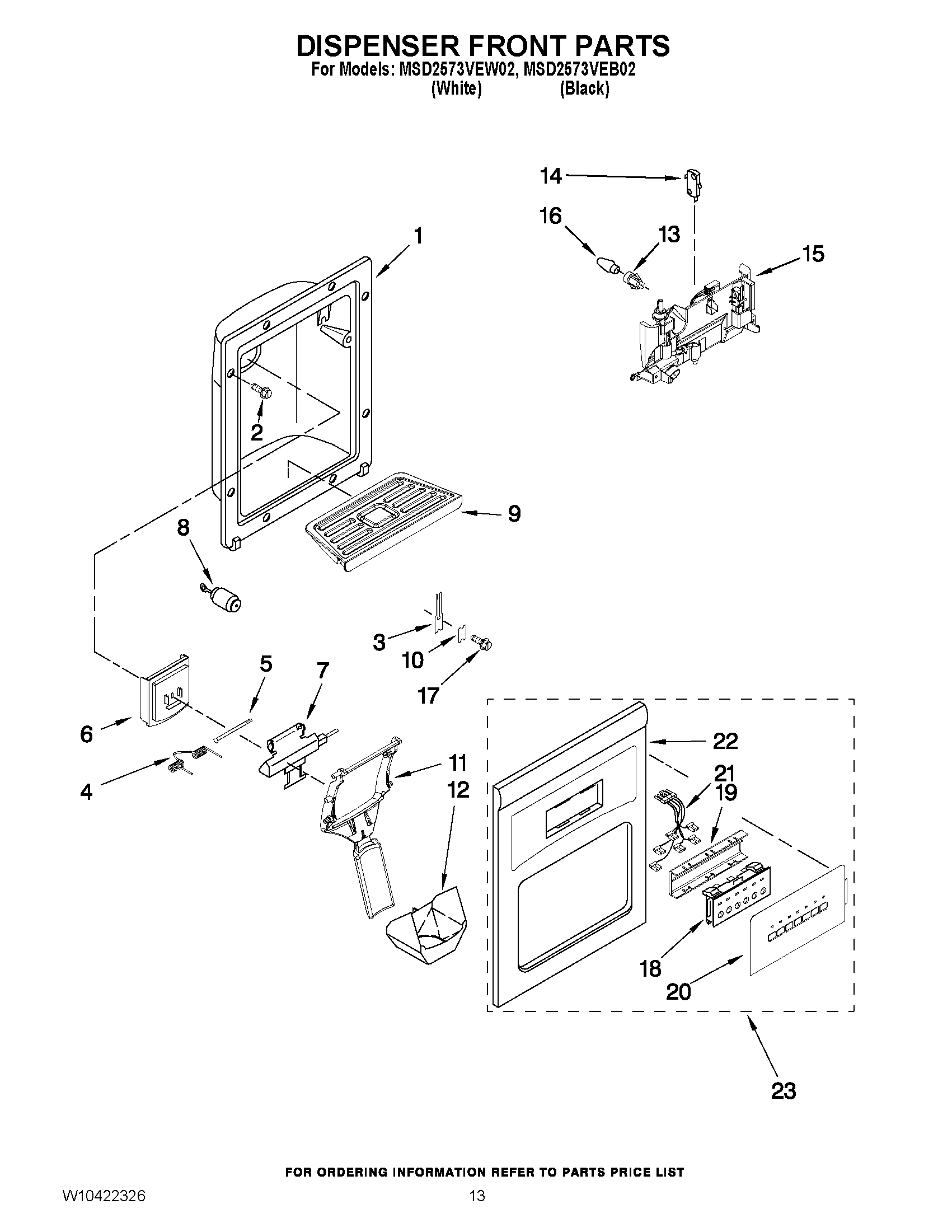 08 - DISPENSER FRONT PARTS