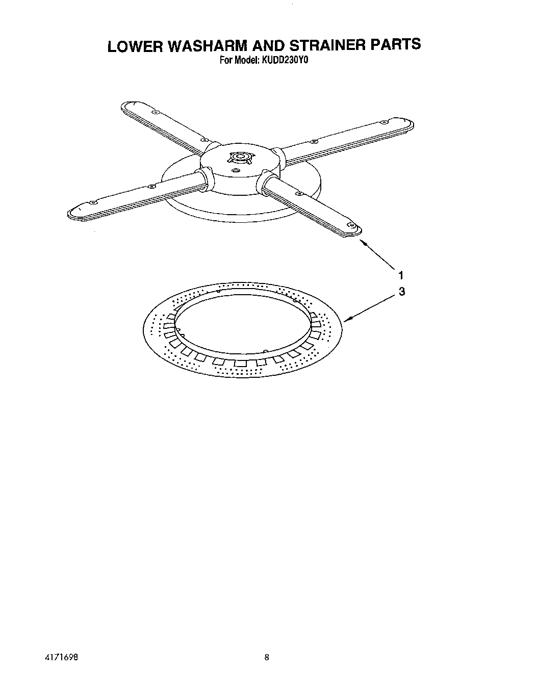 06 - LOWER WASHARM AND STRAINER