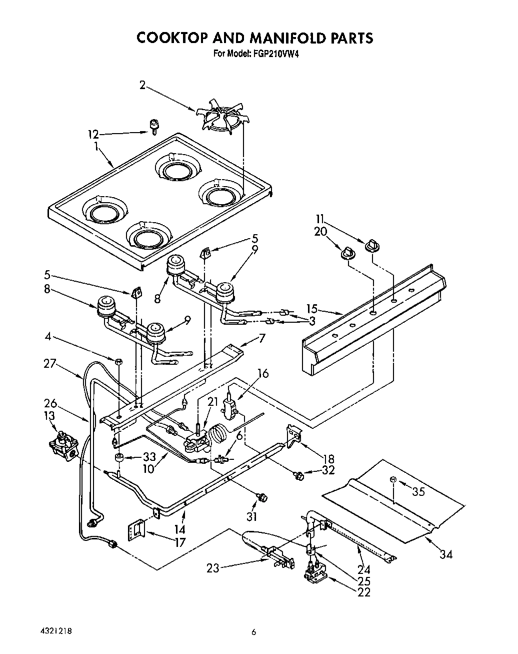 05 - COOKTOP AND MANIFOLD, LIT/OPTIONAL