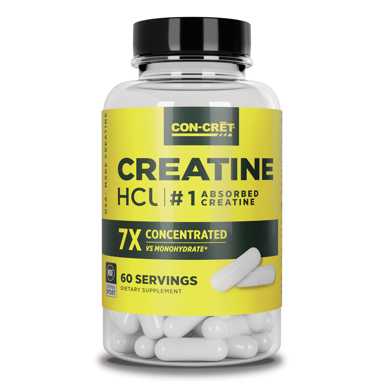 Con-Cret Creatine Hcl Vitamin | 750 mg | 60 Caps