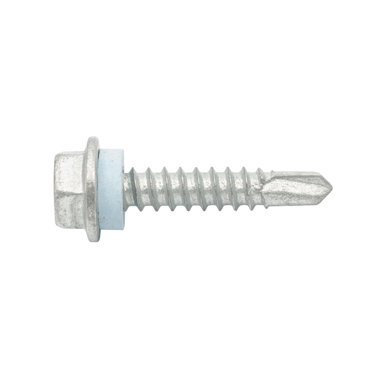 ZENITH® 10G x 25mm Class 3 Galvanised, Self Drilling, External Hex Drive, Drill Point, Cladding & Roofing Screws with Seal – External Use – 15 Pack
