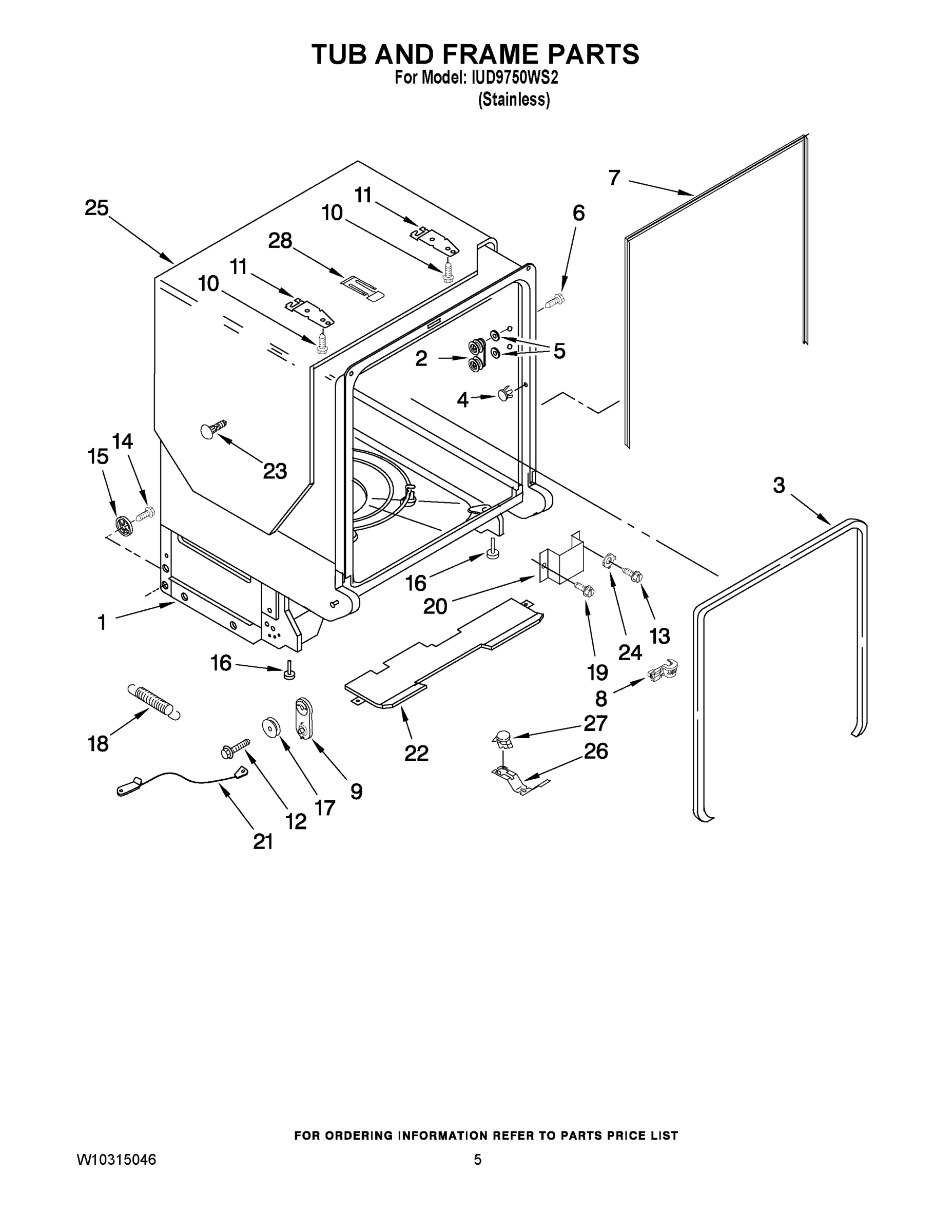 05 - TUB AND FRAME PARTS