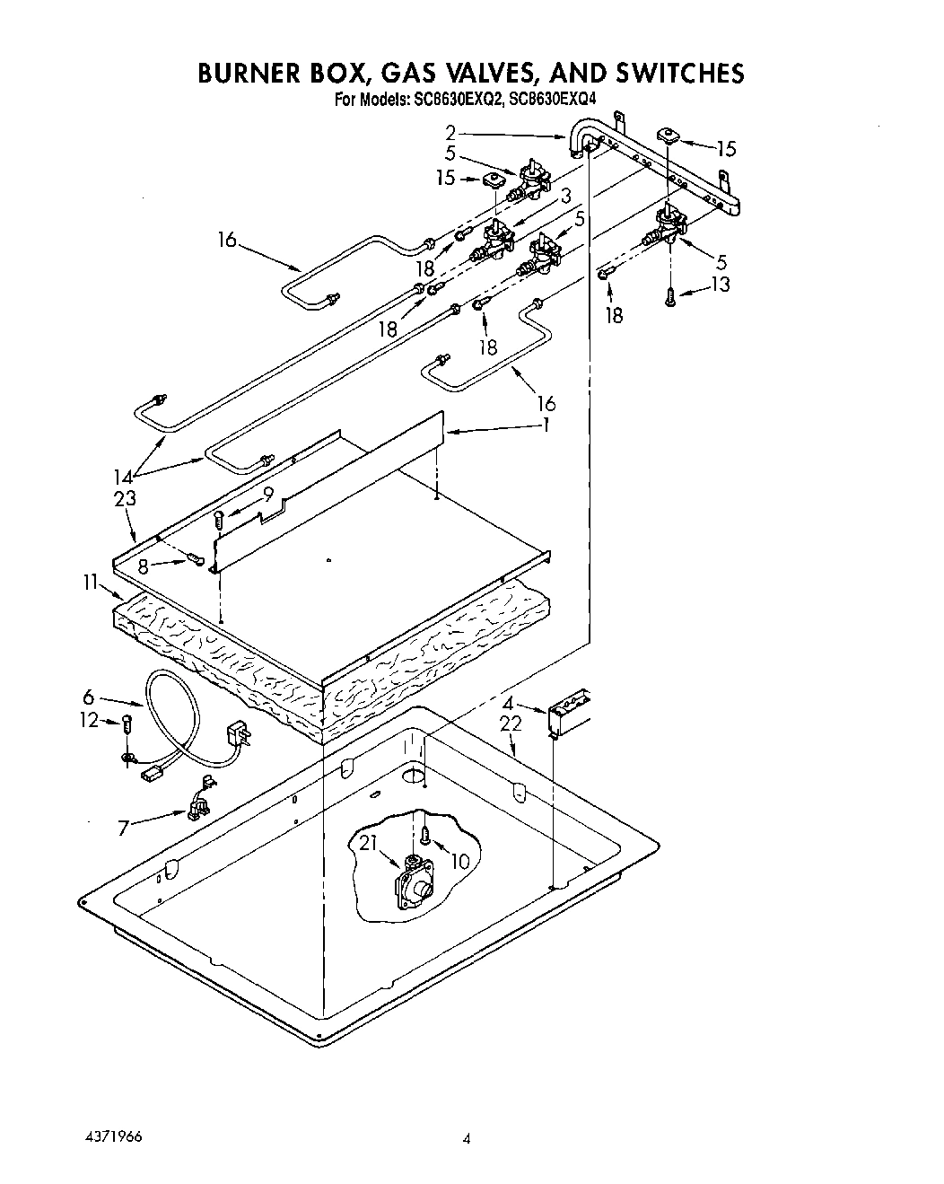 04 - BURNER BOX, GAS VALVES, AND SWITCHES