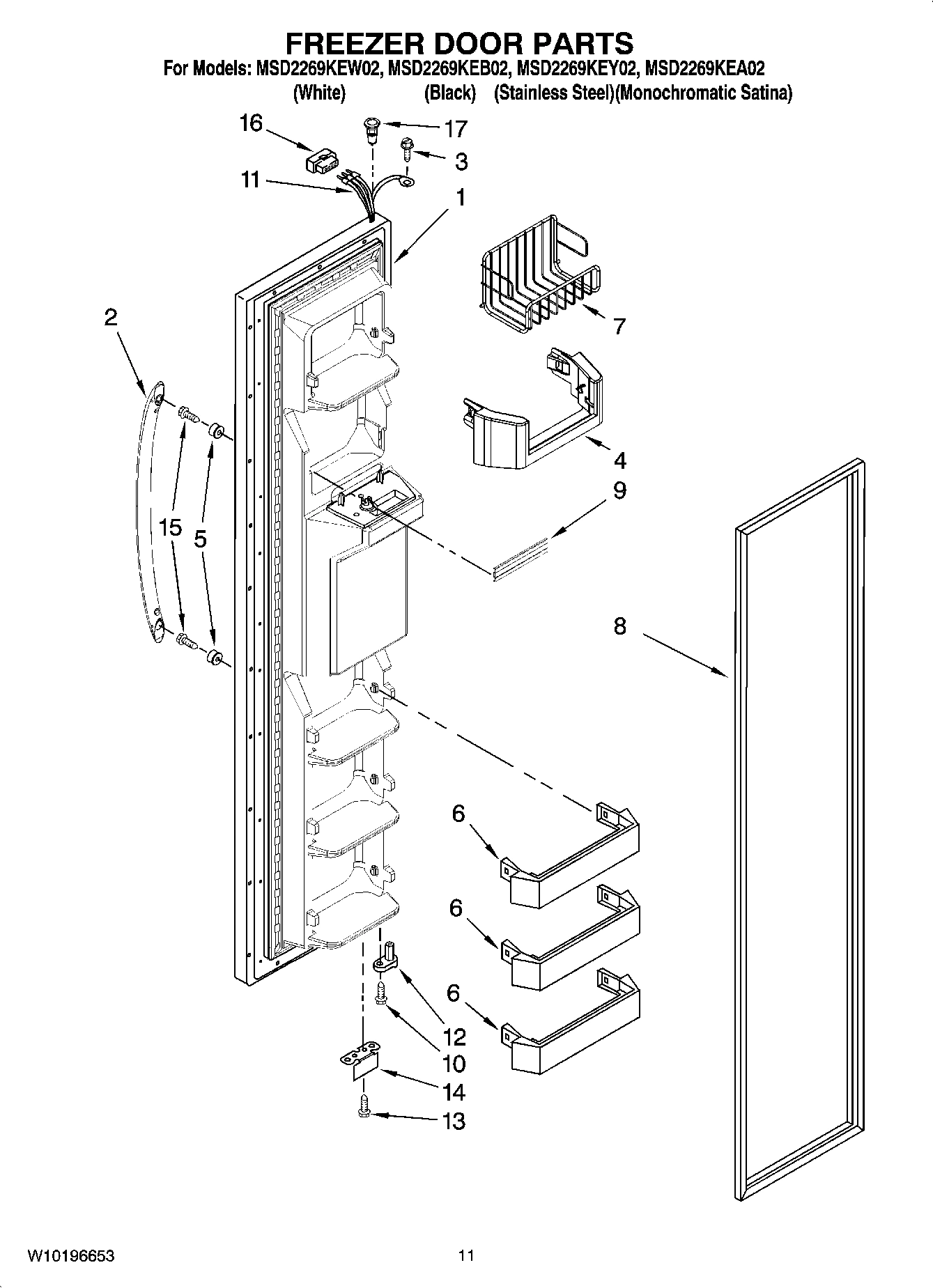 07 - FREEZER DOOR PARTS