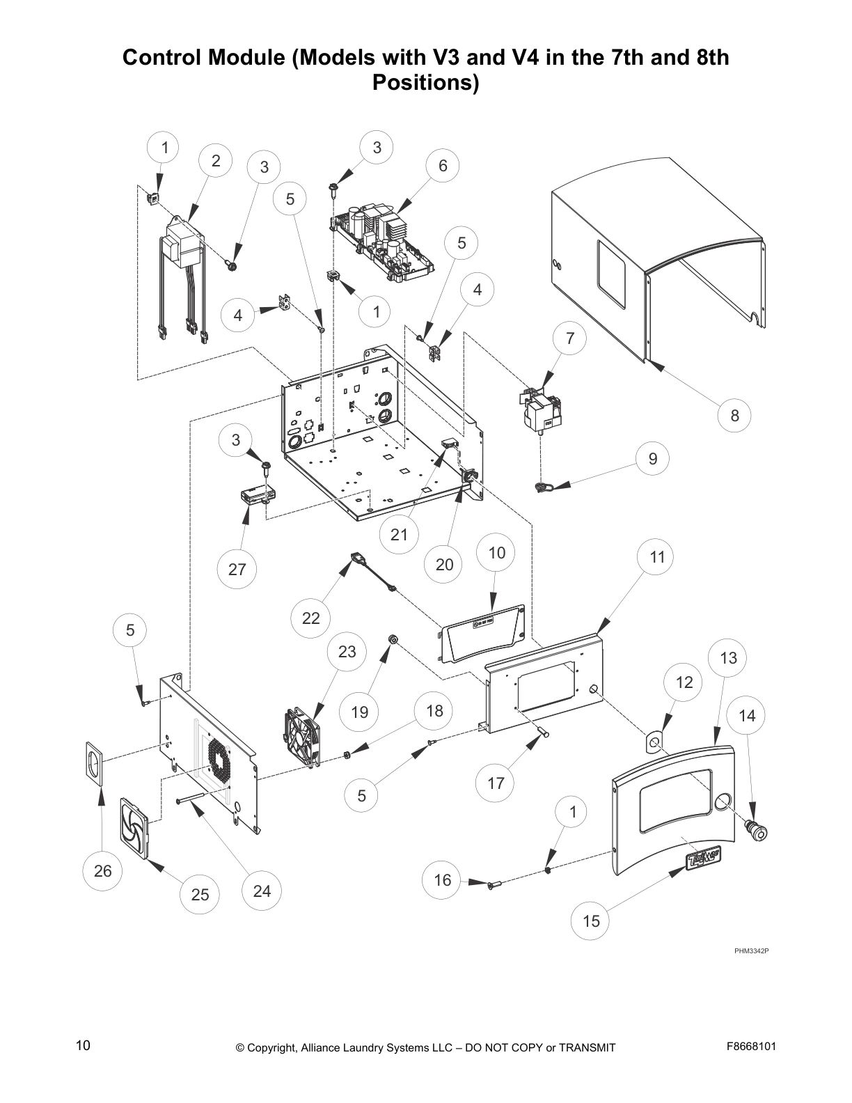 Control Module (Models with V3 and V4 in the 7th and 8th
Positions)