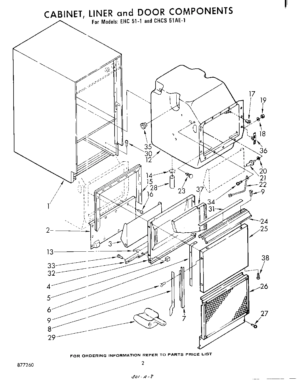 02 - CABINET, LINER AND DOOR COMPONENTS,