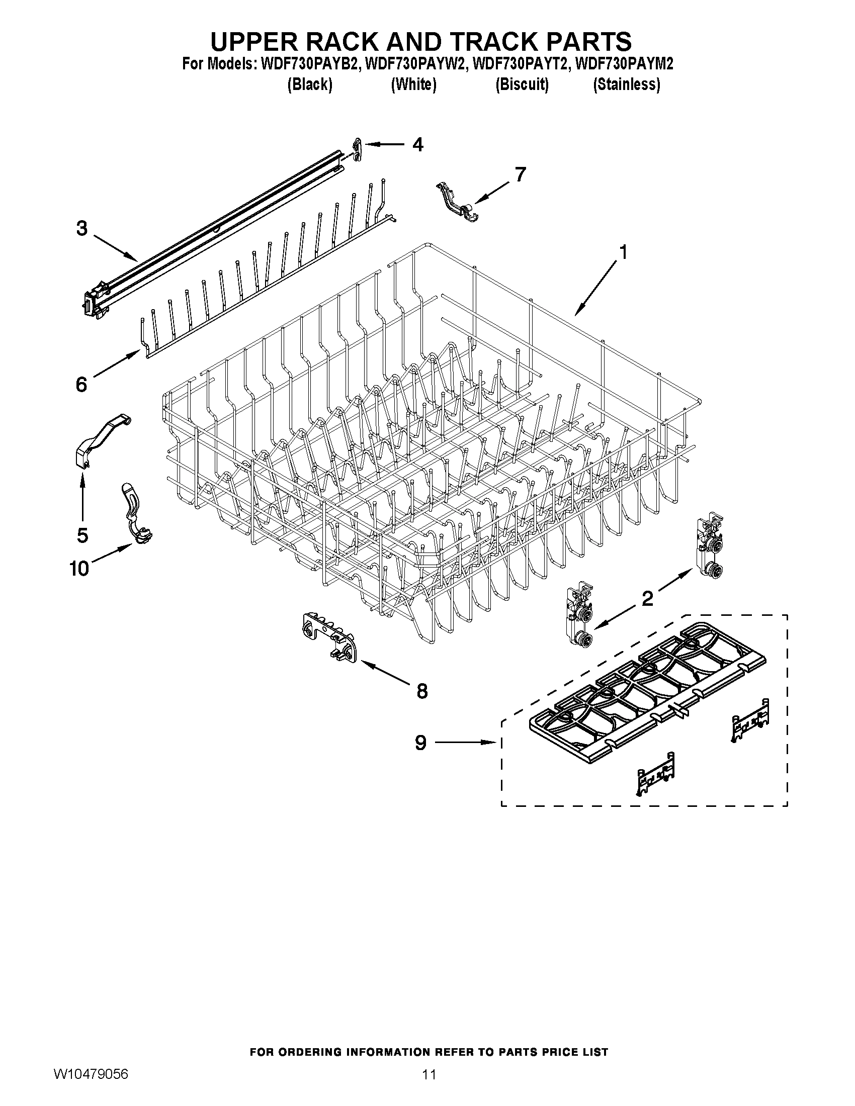 09 - UPPER RACK AND TRACK PARTS