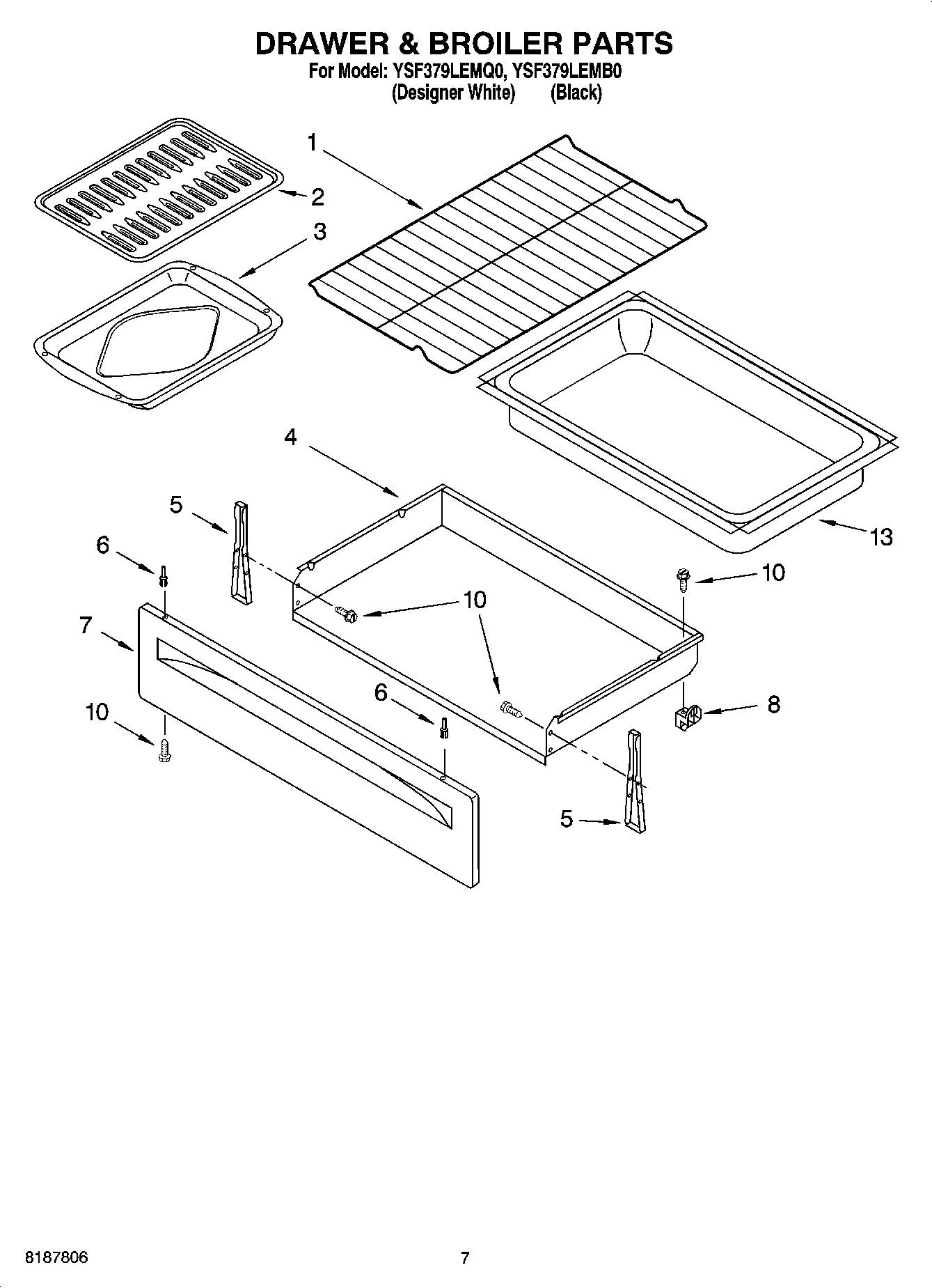 05 - DRAWER & BROILER PARTS