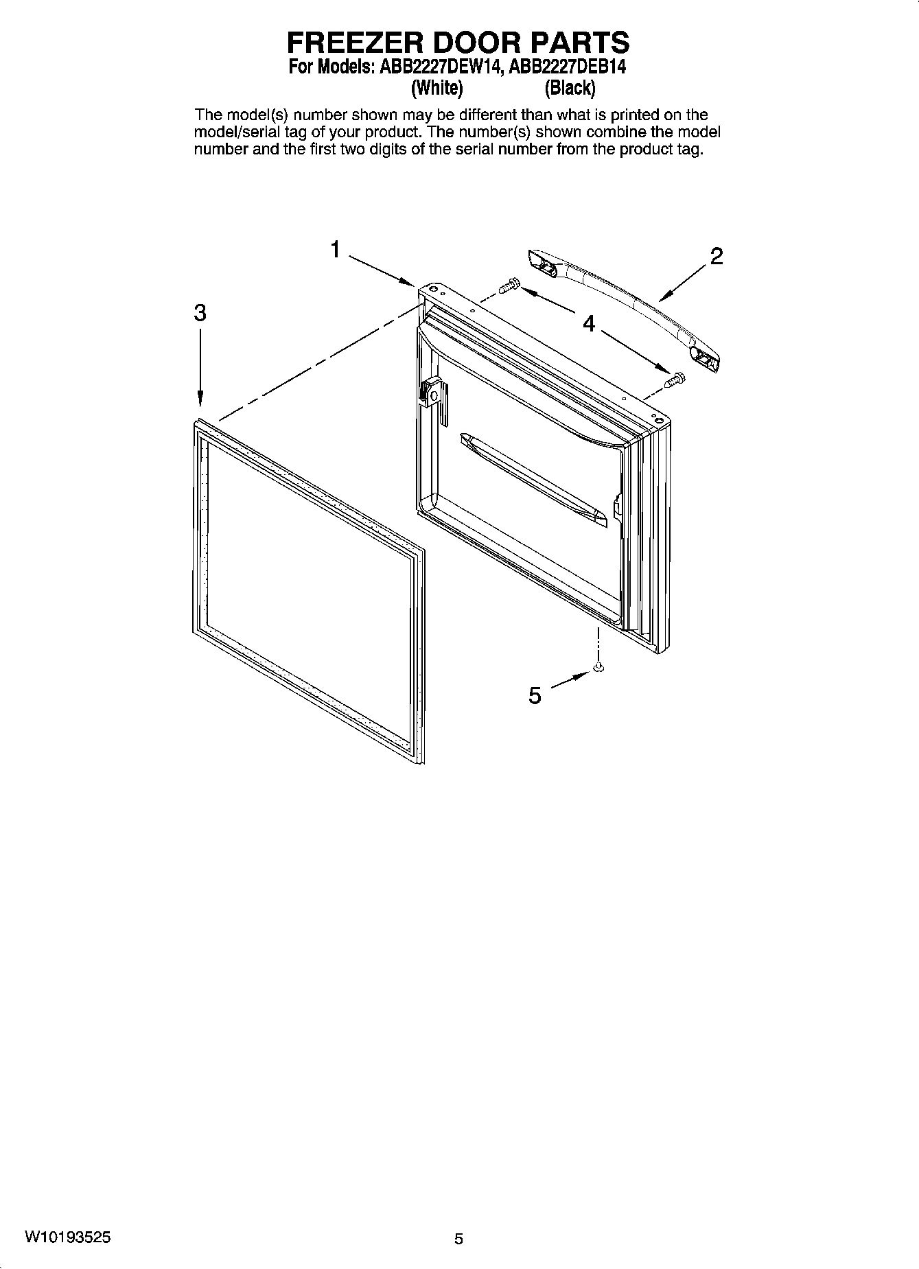 03 - FREEZER DOOR PARTS