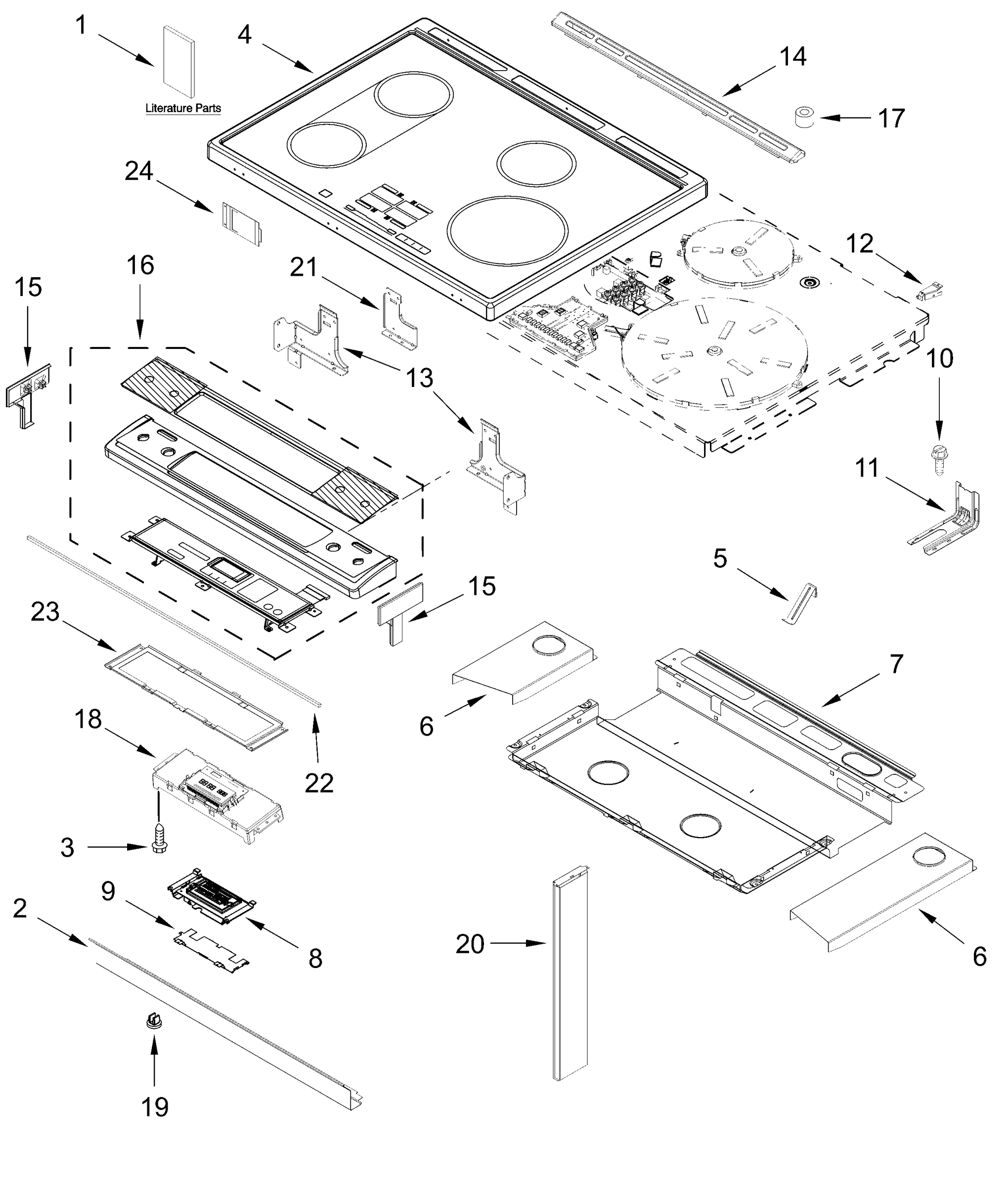 COOKTOP AND DUCT PARTS