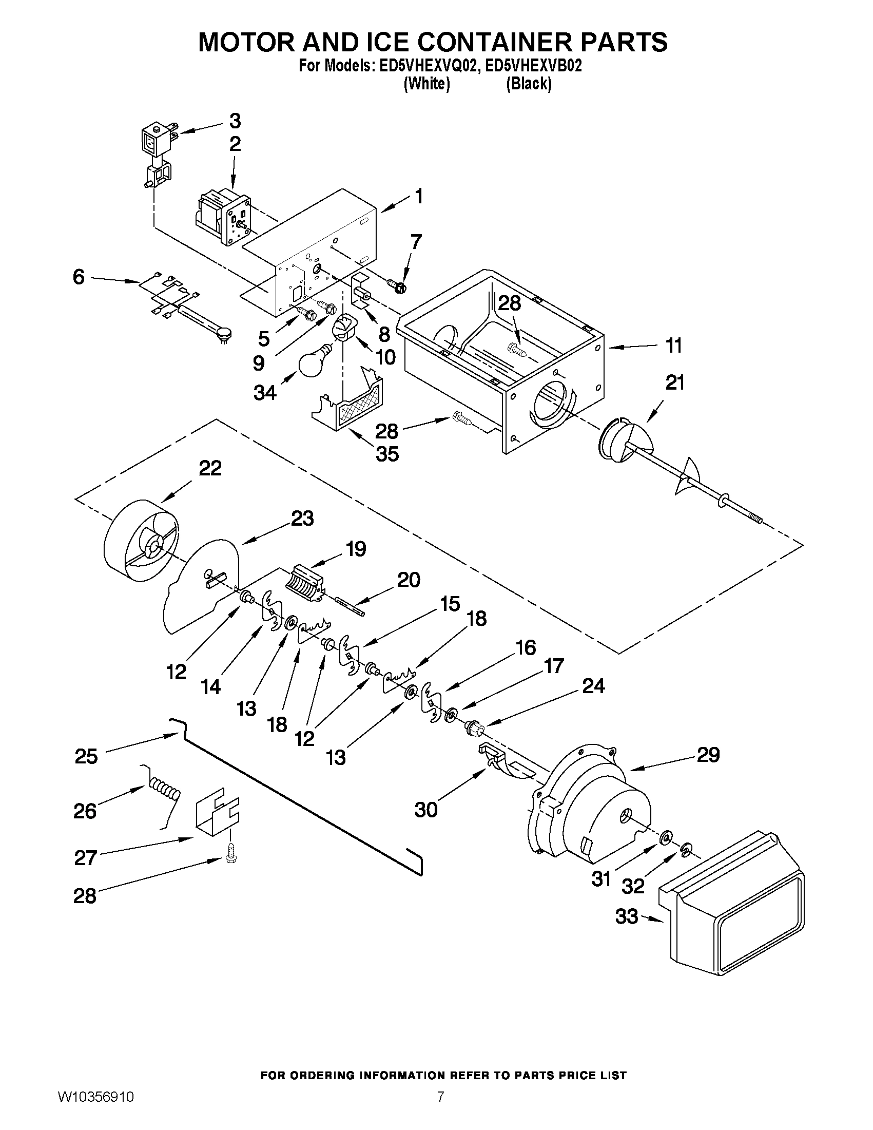 05 - MOTOR AND ICE CONTAINER PARTS