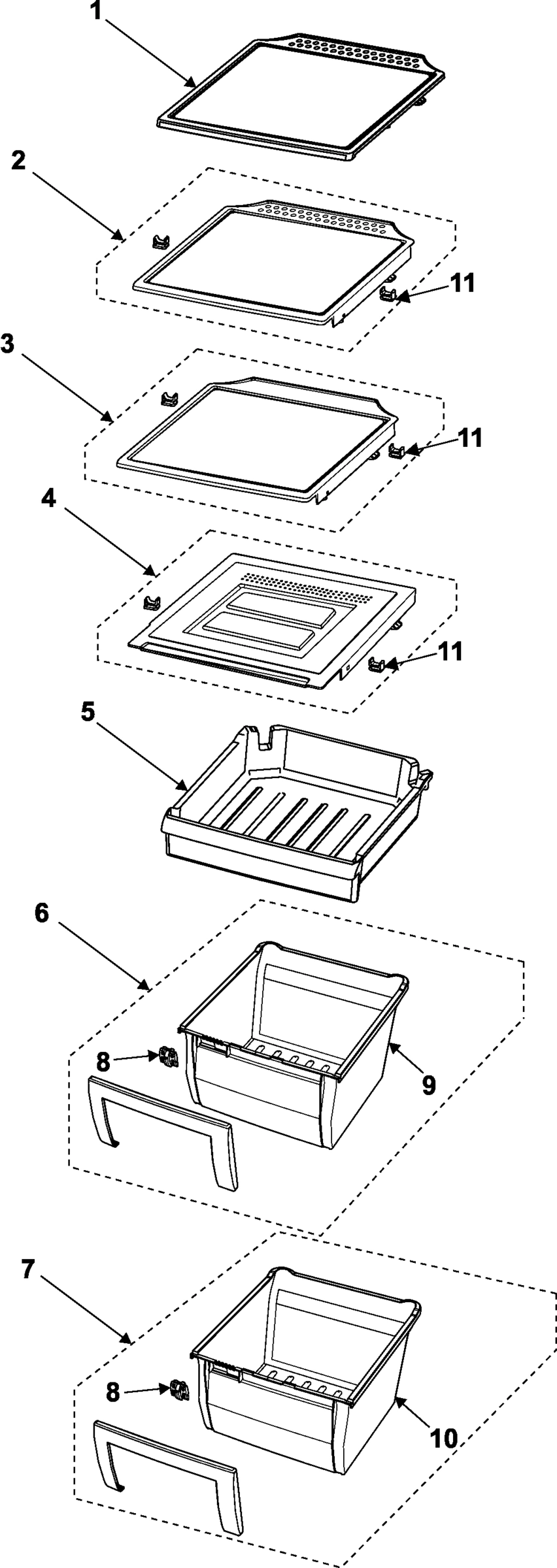 12 - REFRIGERATOR SHELVES