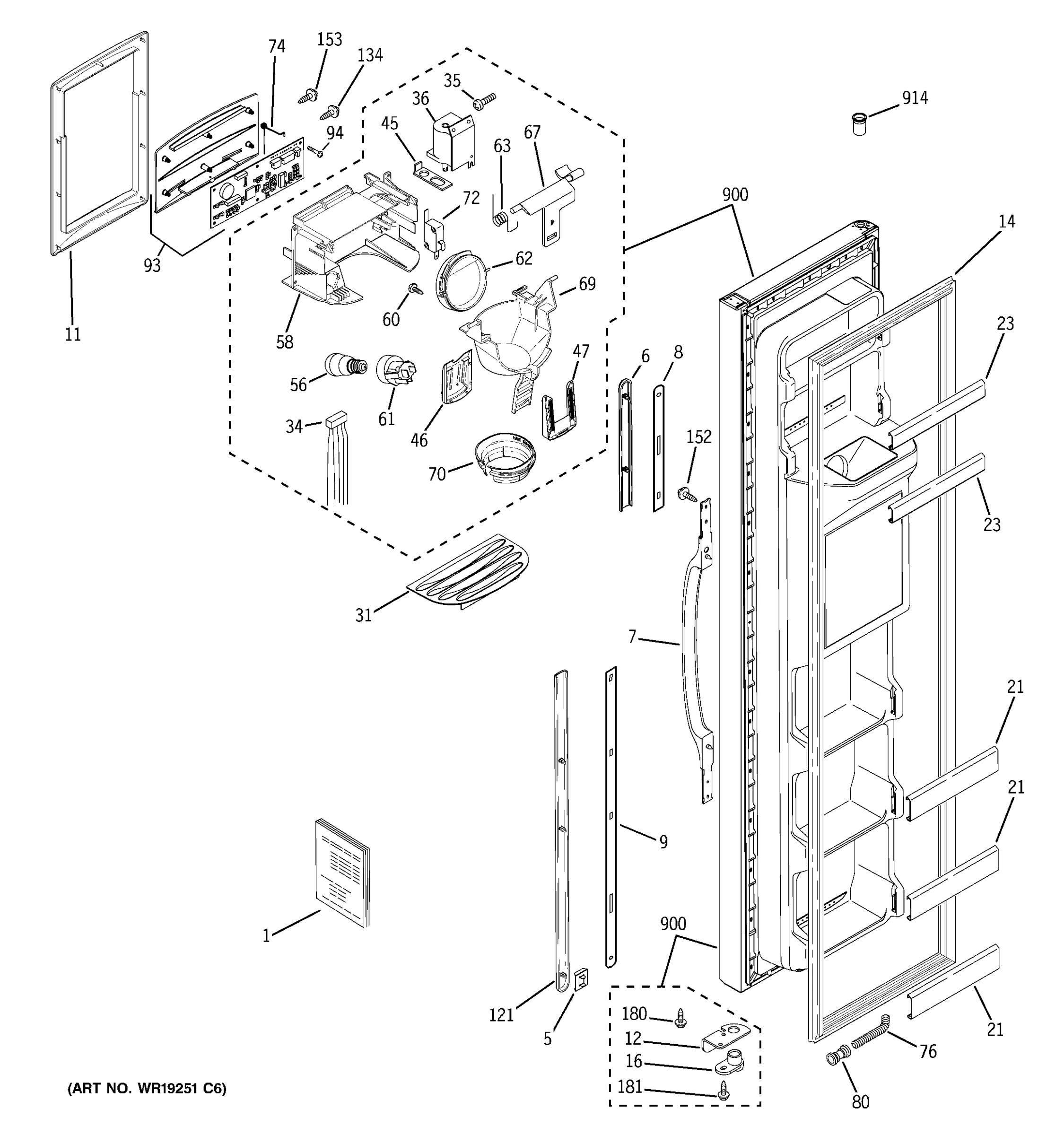 FREEZER DOOR