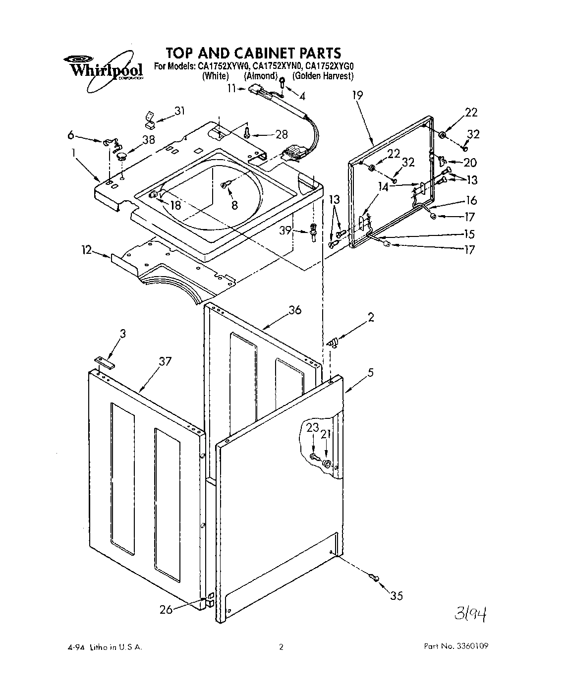 01 - TOP AND CABINET, LIT/OPTIONAL
