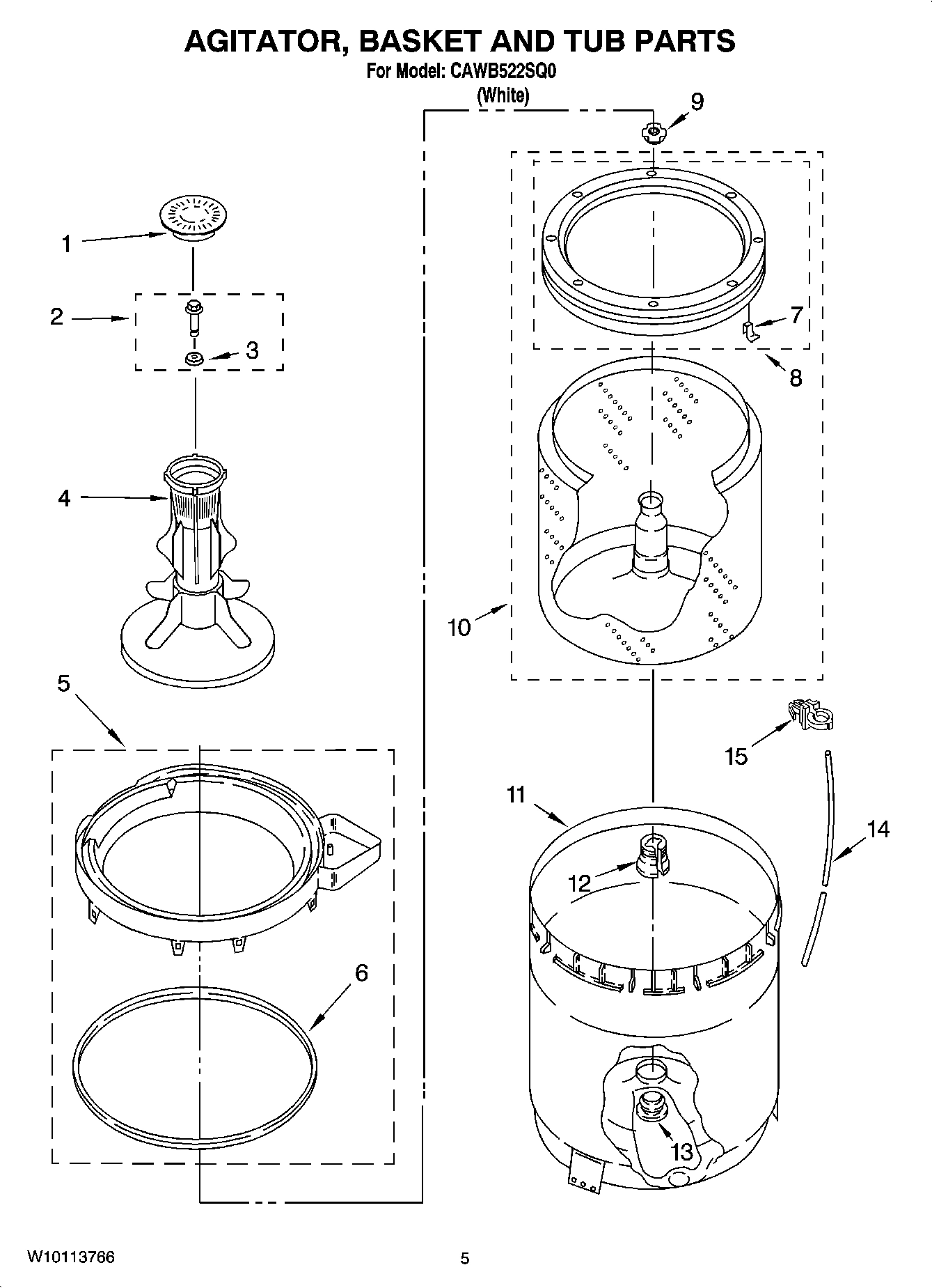 03 - AGITATOR, BASKET AND TUB PARTS