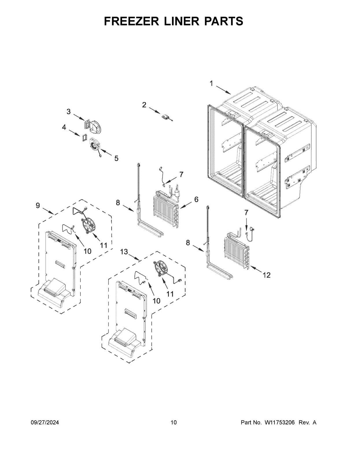06 - FREEZER LINER PARTS